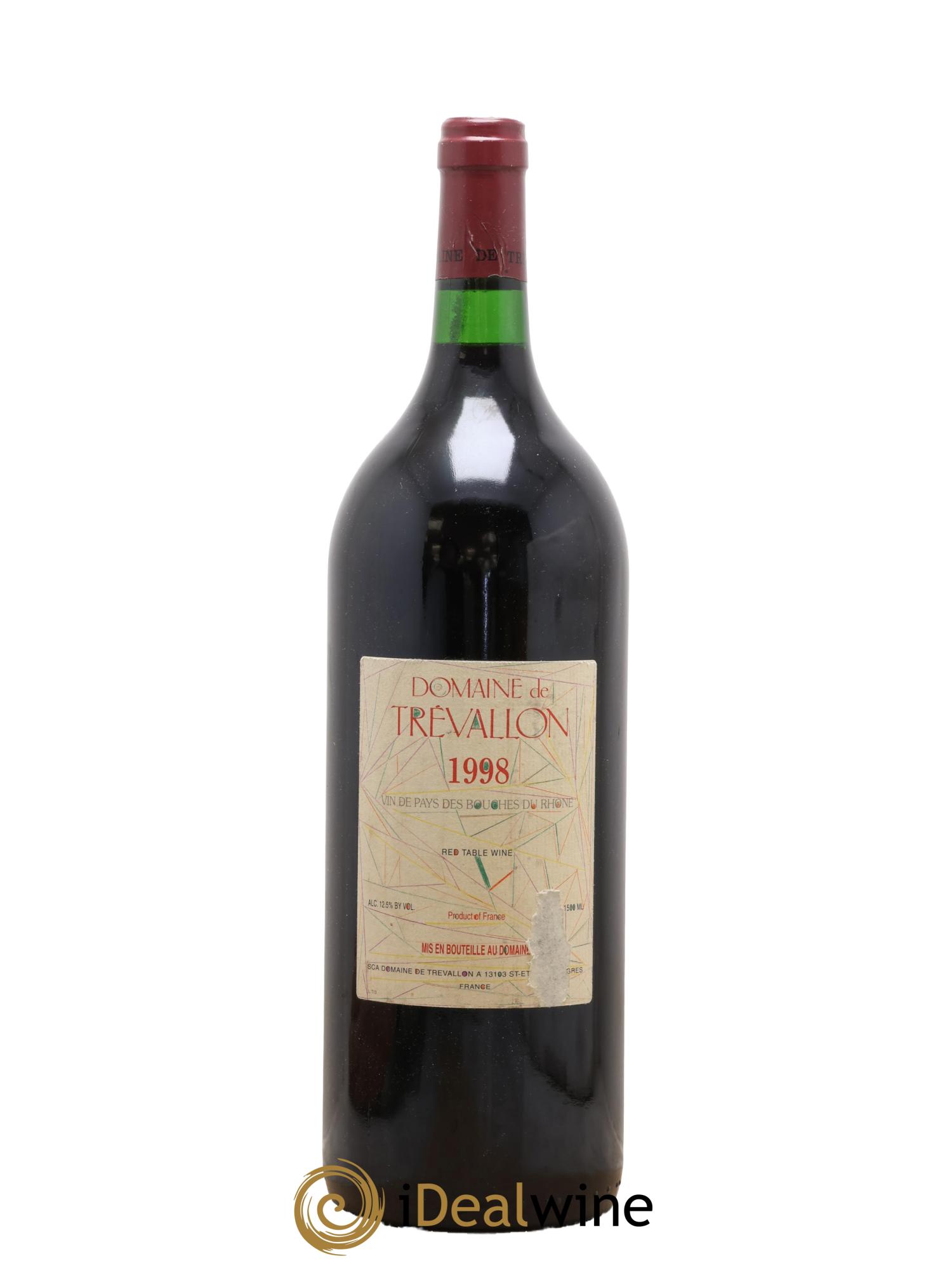 VDP Bouches du Rhône Trévallon (Domaine de) Eloi Dürrbach 1998 - Lot de 1 magnum - 0
