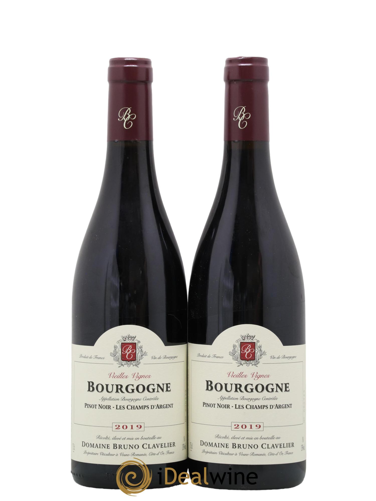Bourgogne Les Champs d Argent Bruno Clavelier 2019 - Lot de 2 bouteilles - 0