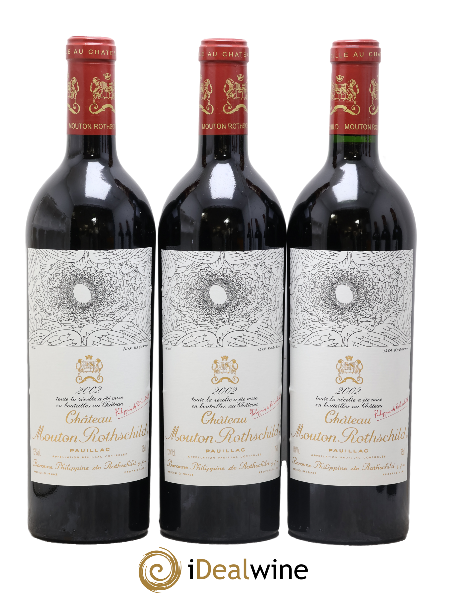 Château Mouton Rothschild 1er Grand Cru Classé 2002 - Lot of 6 bottles - 1