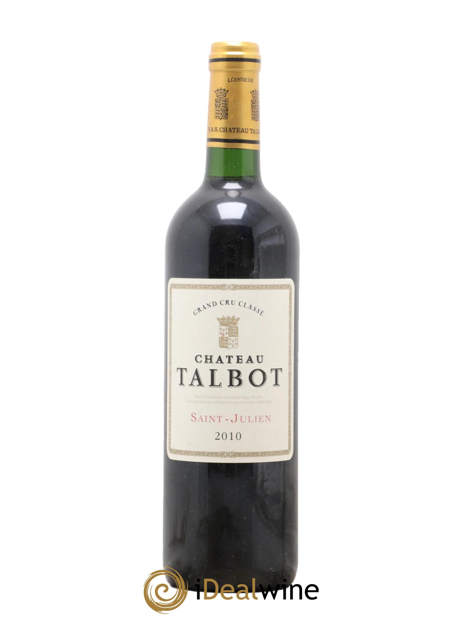 Château Talbot 4ème Grand Cru Classé 2010 - Lot de 1 bouteille - 0