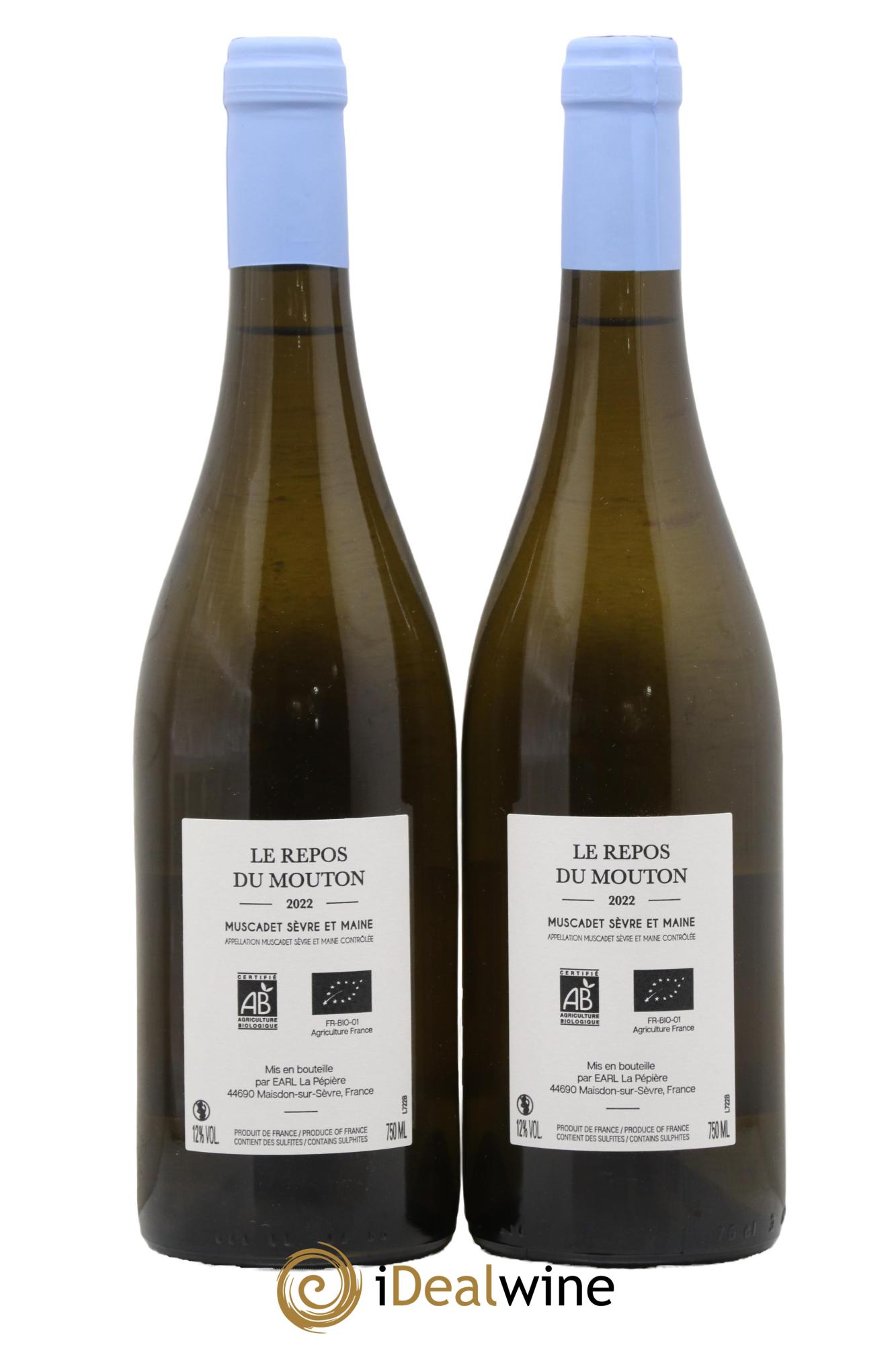 Muscadet-Sèvre-et-Maine Le Repos Du Mouton Domaine De La Pépière 2022 - Lot de 2 bouteilles - 1