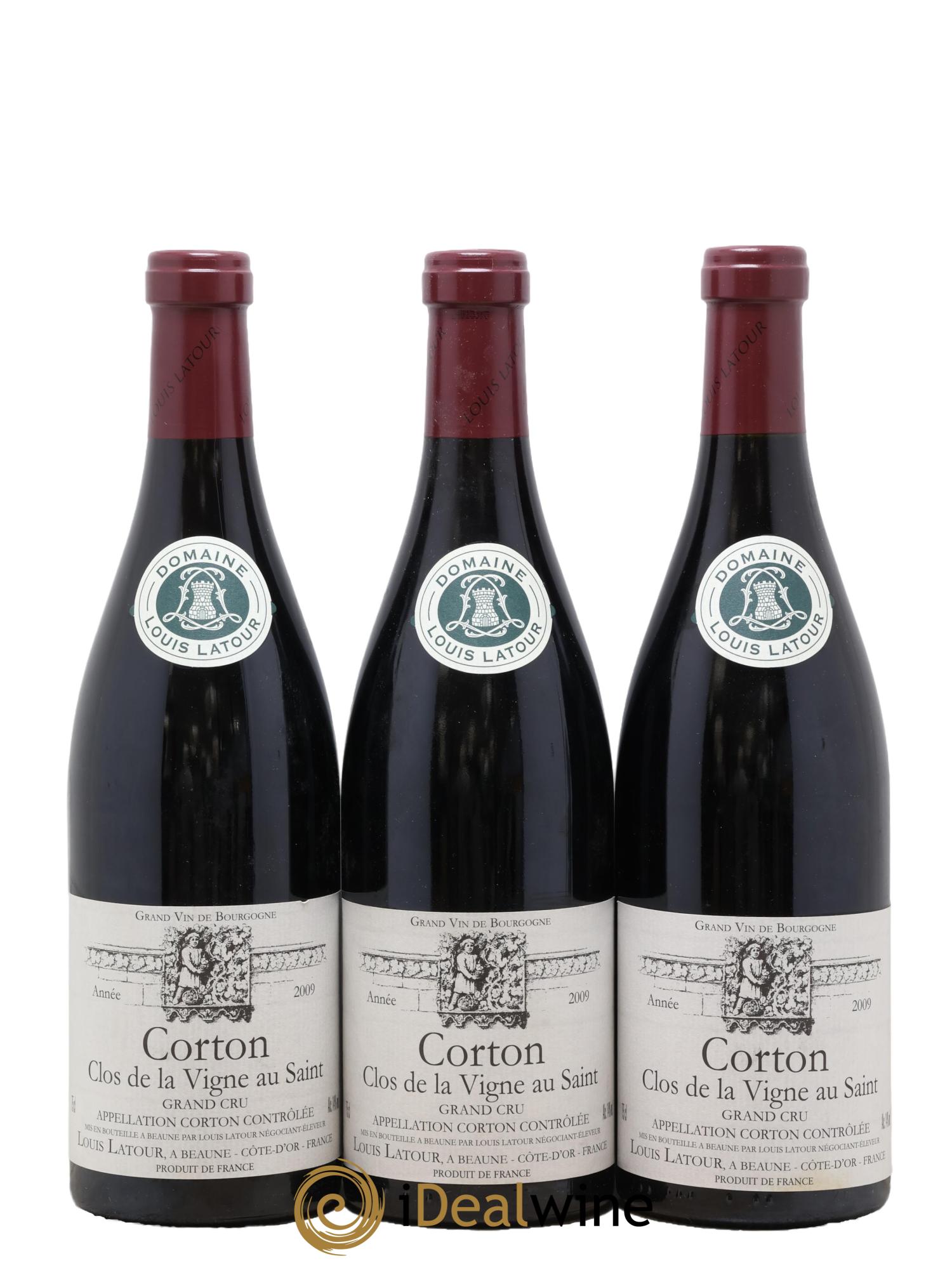 Corton Grand Cru Clos de la vigne au Saint Louis Latour 2009 - Posten von 3 Flaschen - 0