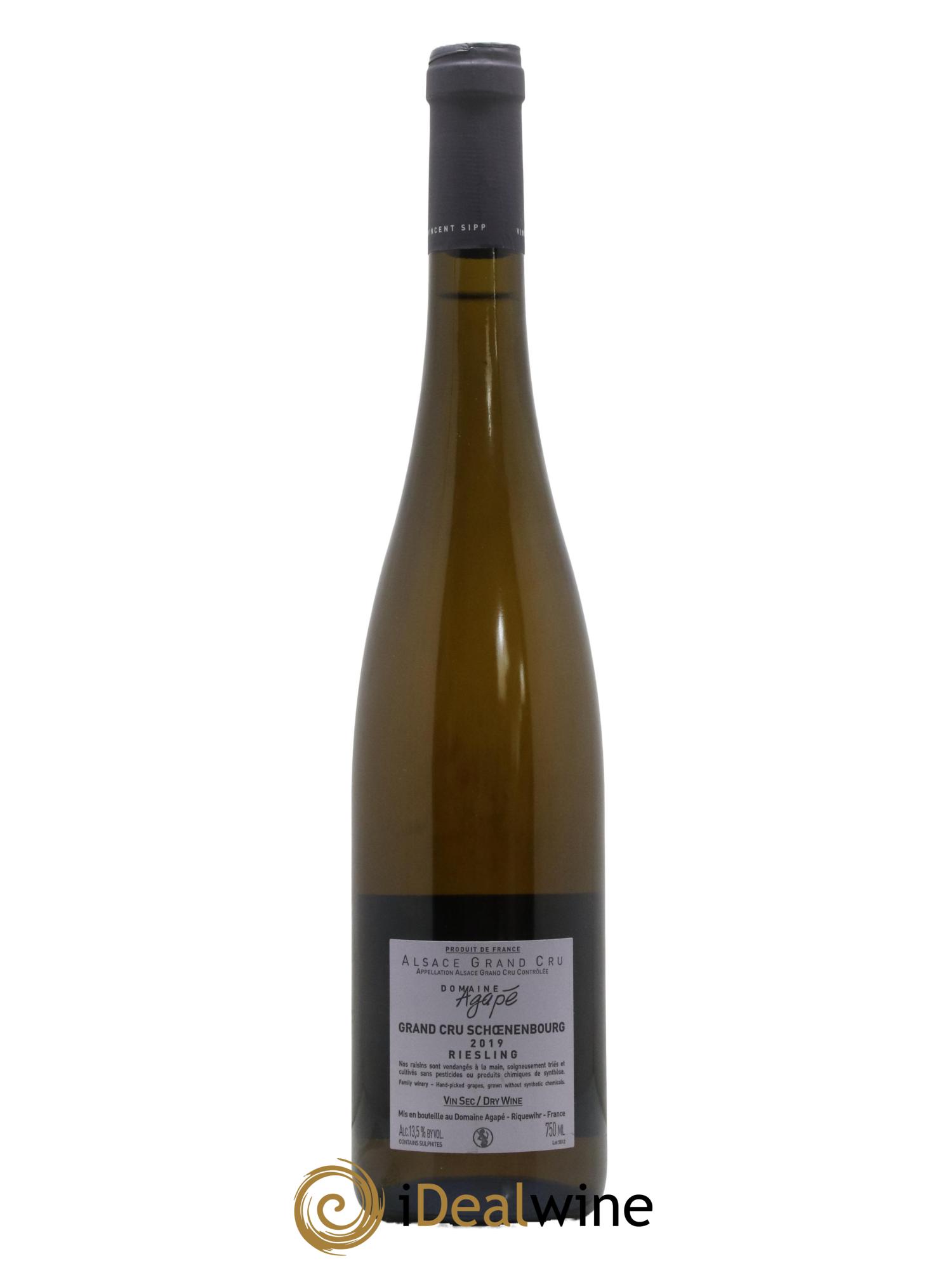 Alsace Grand Cru Riesling Schoenenbourg Domaine Agapé 2019 - Lot de 1 bouteille - 1