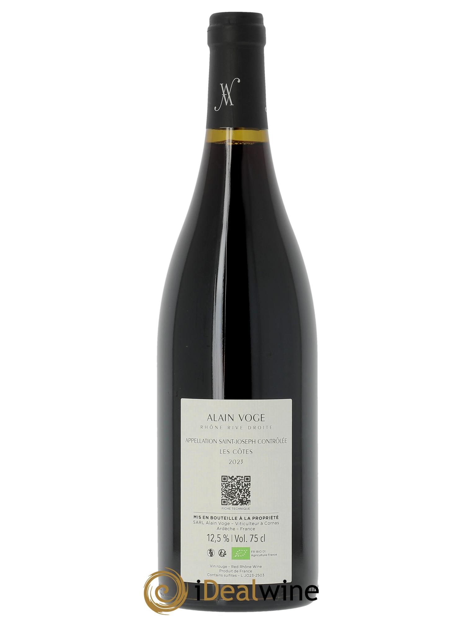 Saint-Joseph Les Côtes Alain Voge (Domaine)  2023 - Lot of 1 bottle - 1