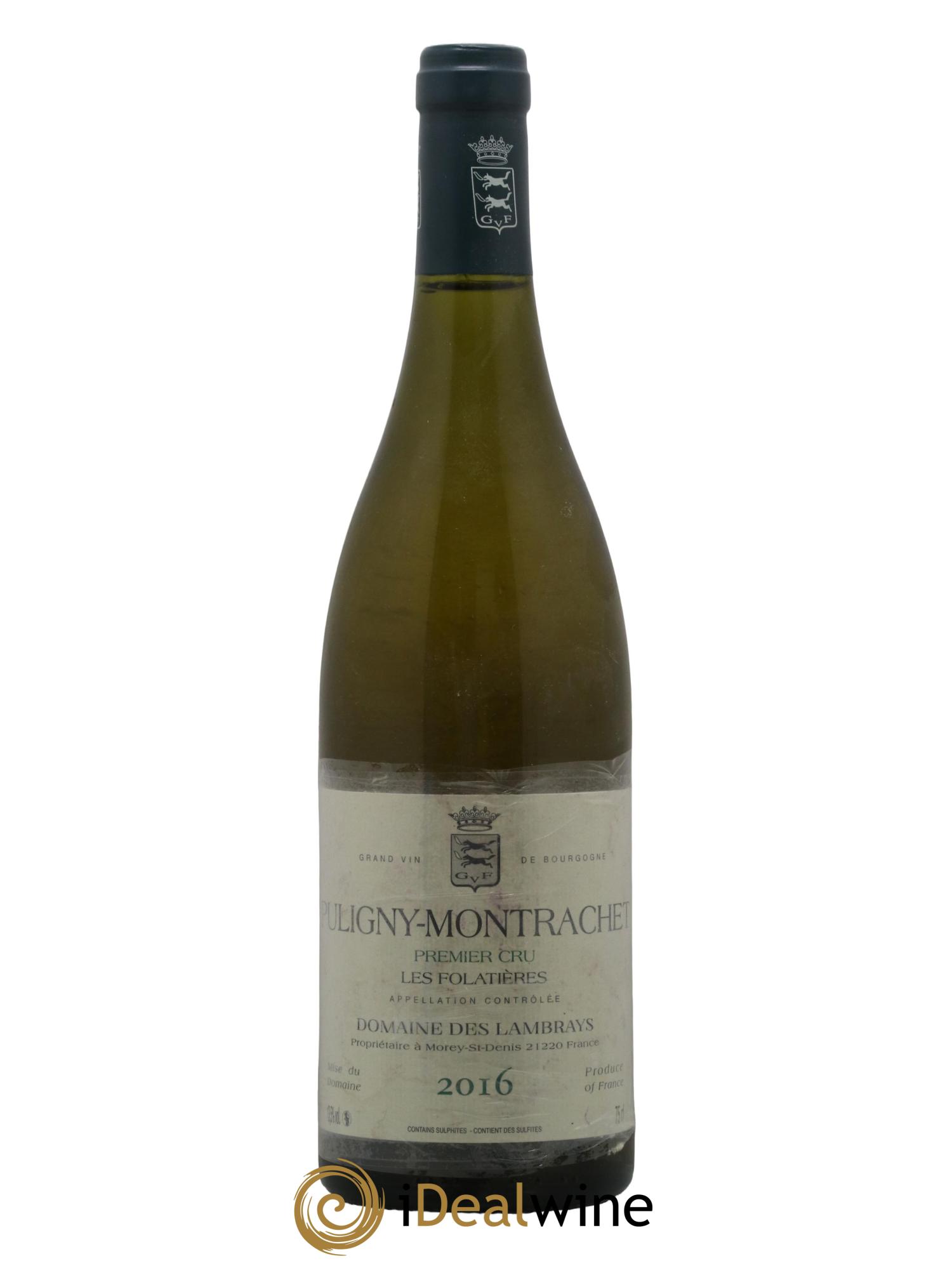 Puligny-Montrachet 1er Cru Les Folatières Domaine des Lambrays 2016 - Lot de 1 bouteille - 0