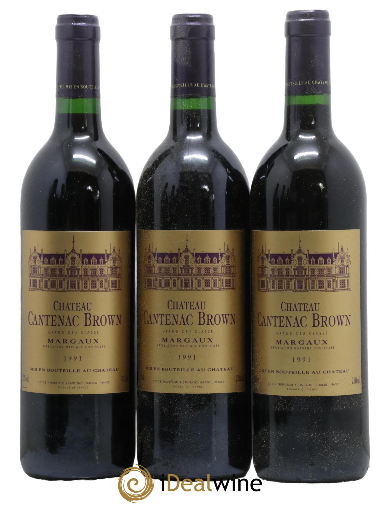 Château Cantenac Brown 3ème Grand Cru Classé 1991 - Lot de 6 bouteilles - 1