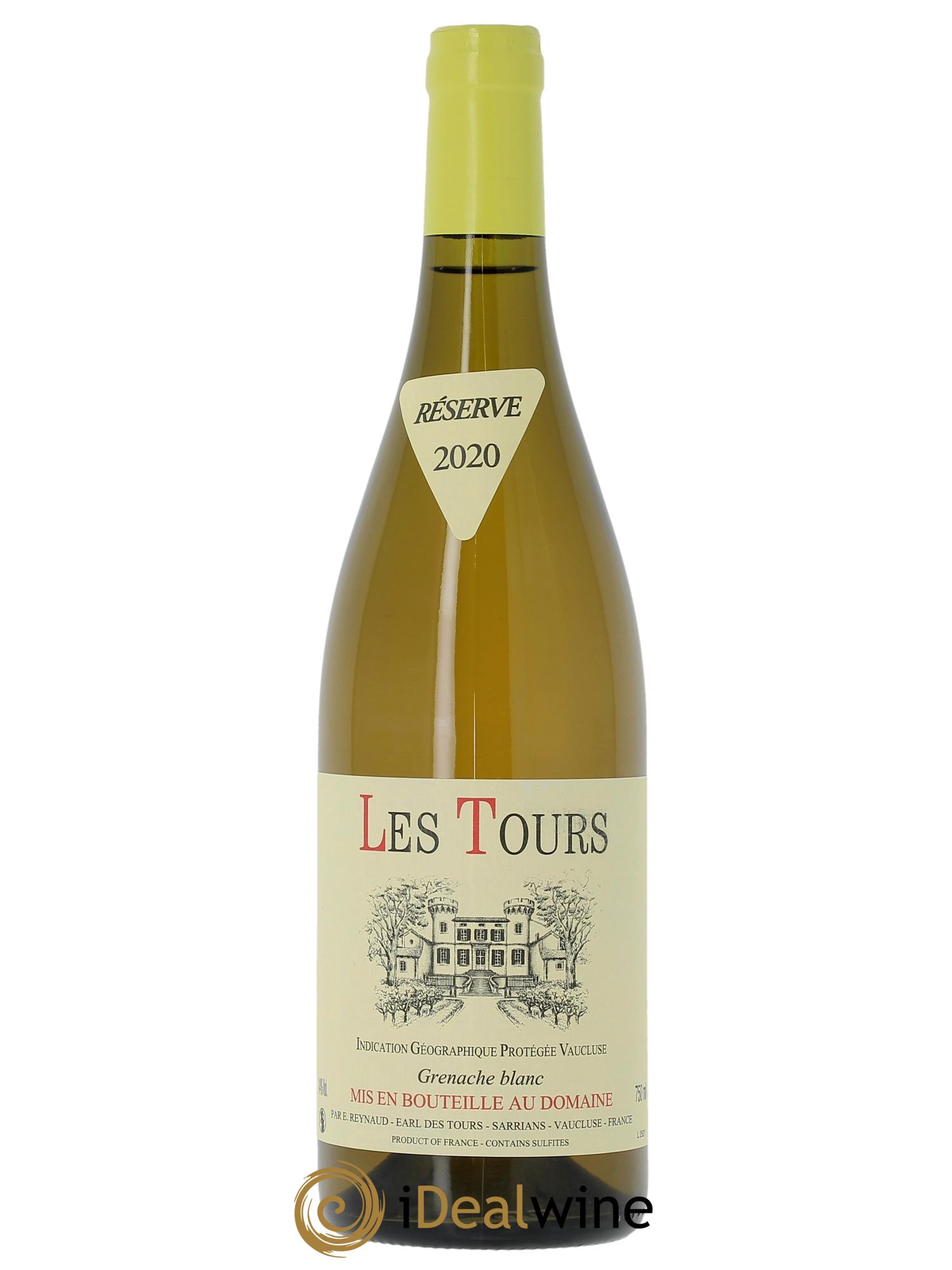 IGP Vaucluse (Vin de Pays de Vaucluse) Les Tours Grenache Blanc Emmanuel Reynaud  2020 - Lotto di 1 bottiglia - 0