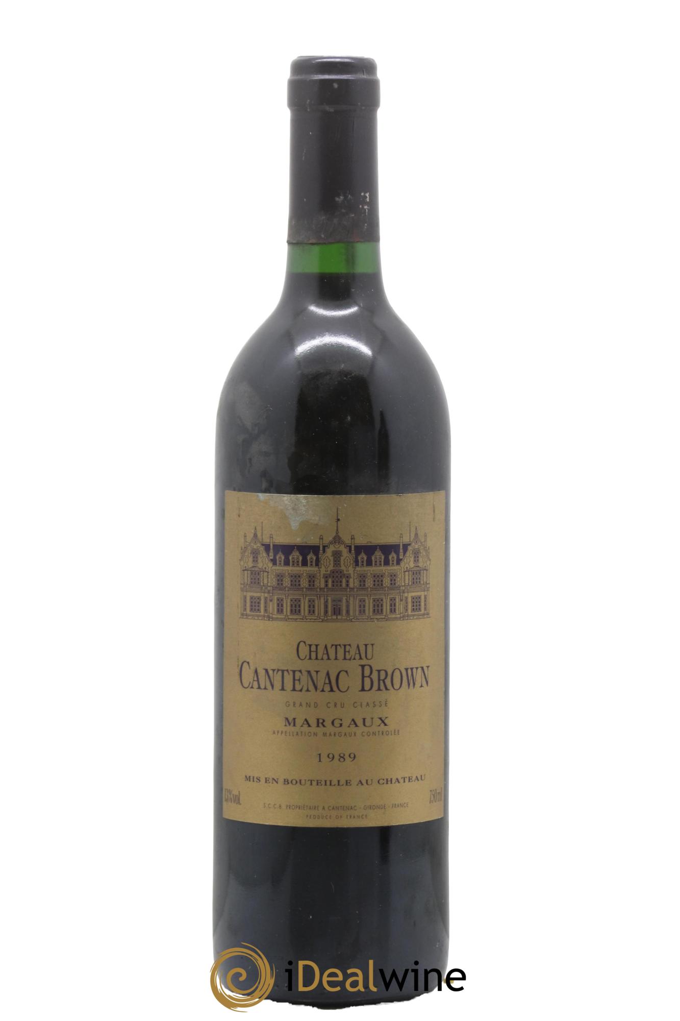 Château Cantenac Brown 3ème Grand Cru Classé 1989 - Lot de 1 bouteille - 0