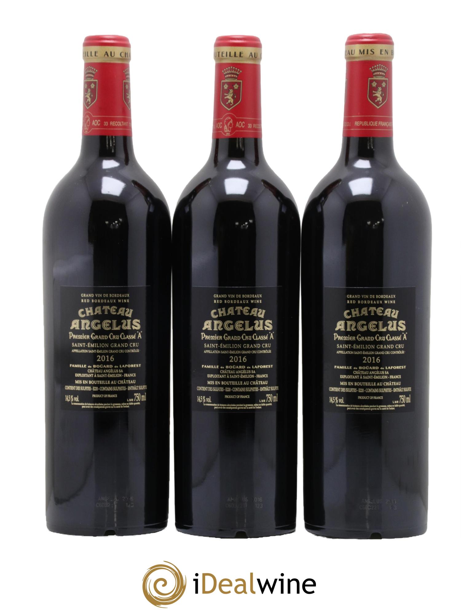 Château Angélus 1er Grand Cru Classé A 2016 - Lot de 6 bouteilles - 4