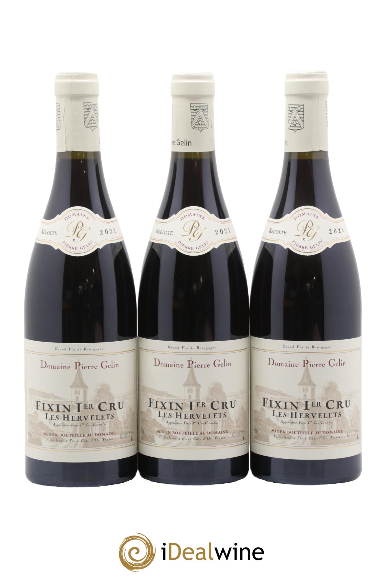 Fixin 1er Cru Les Hervelets Pierre Gelin 2021 - Lotto di 3 bottiglie - 0
