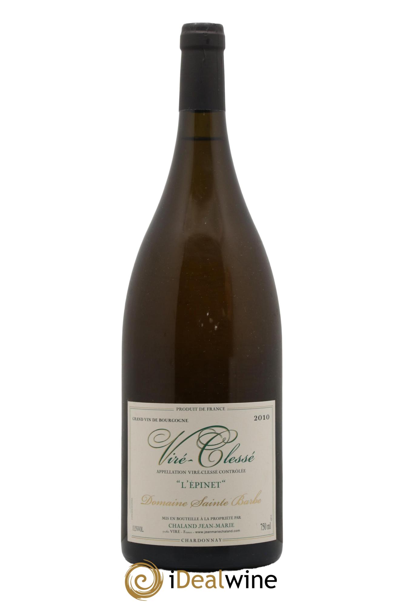 Viré-Clessé L'Epinet Sainte-Barbe (Domaine) 2010 - Posten von 1 Magnum - 0