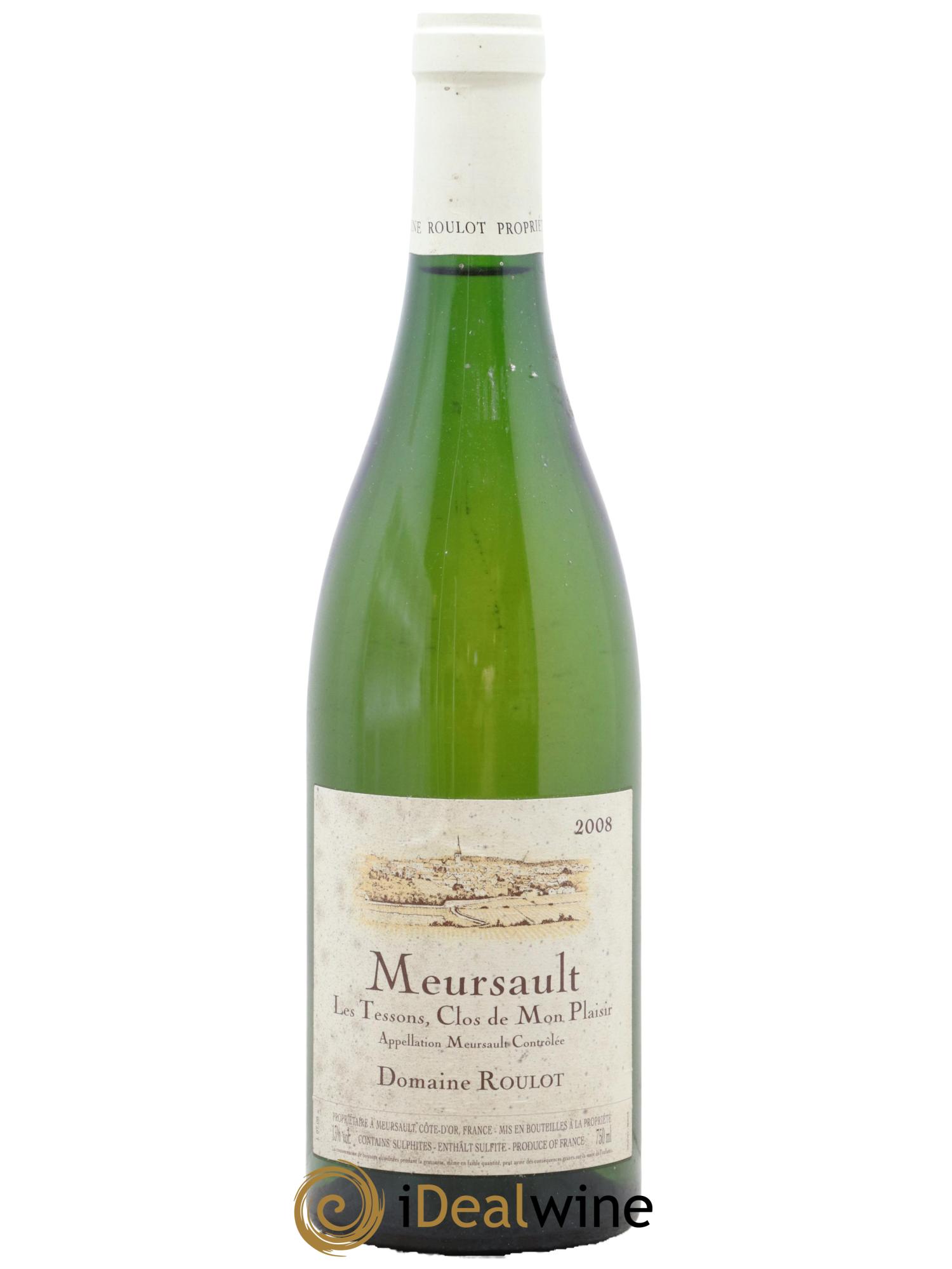 Meursault Les Tessons Clos de Mon plaisir Roulot (Domaine) 2008 - Lot de 1 bouteille - 0