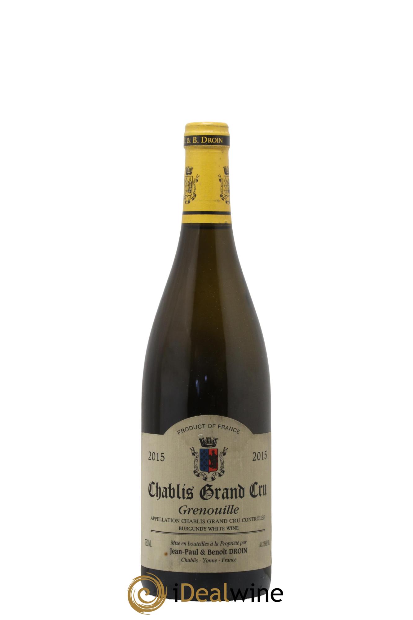 Chablis Grand Cru Grenouilles Jean-Paul & Benoît Droin (Domaine) 2015 - Lot de 1 bouteille - 0