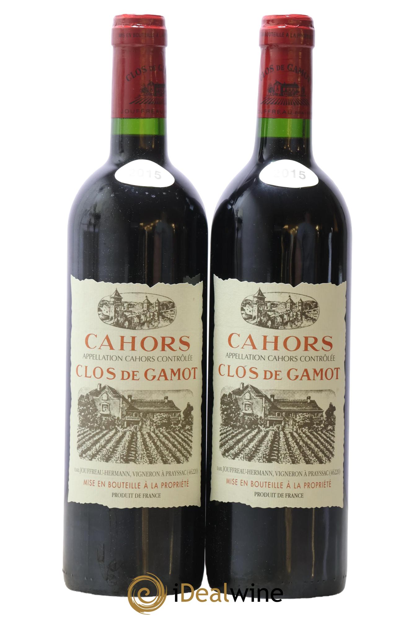 Cahors Clos de Gamot famille Jouffreau 2015 - Lot de 2 bouteilles - 0