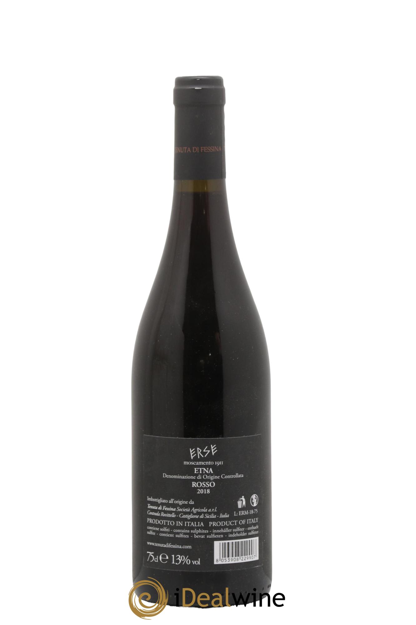 Italie Etna Rosso Erse Moscamento Benanti 2018 - Lot de 1 bouteille - 1