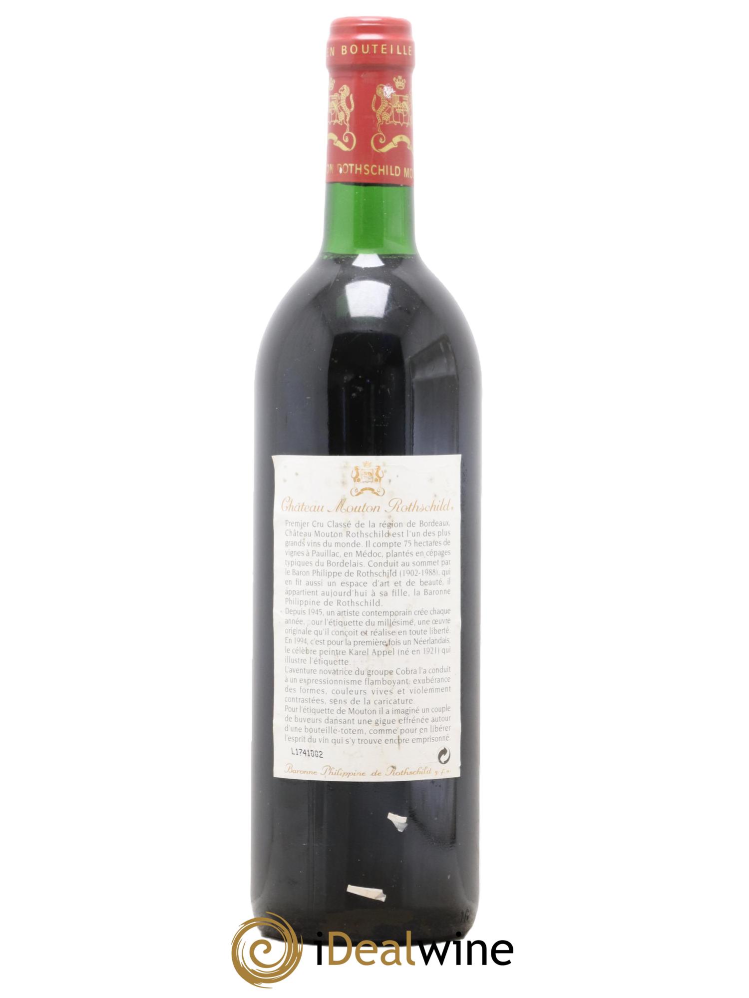 Château Mouton Rothschild 1er Grand Cru Classé 1994 - Lot de 1 bouteille - 1