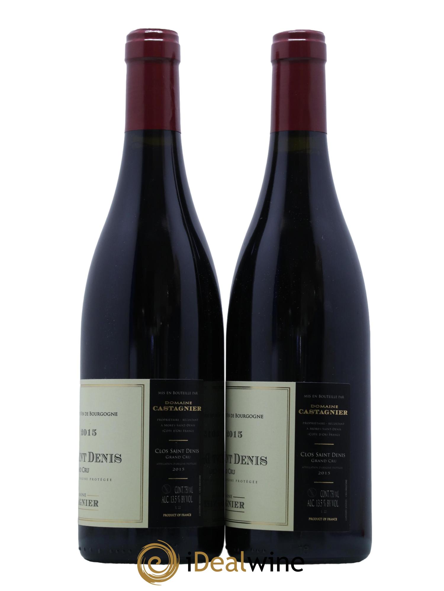 Clos Saint-Denis Grand Cru Castagnier (Domaine)  2015 - Lotto di 2 bottiglie - 1