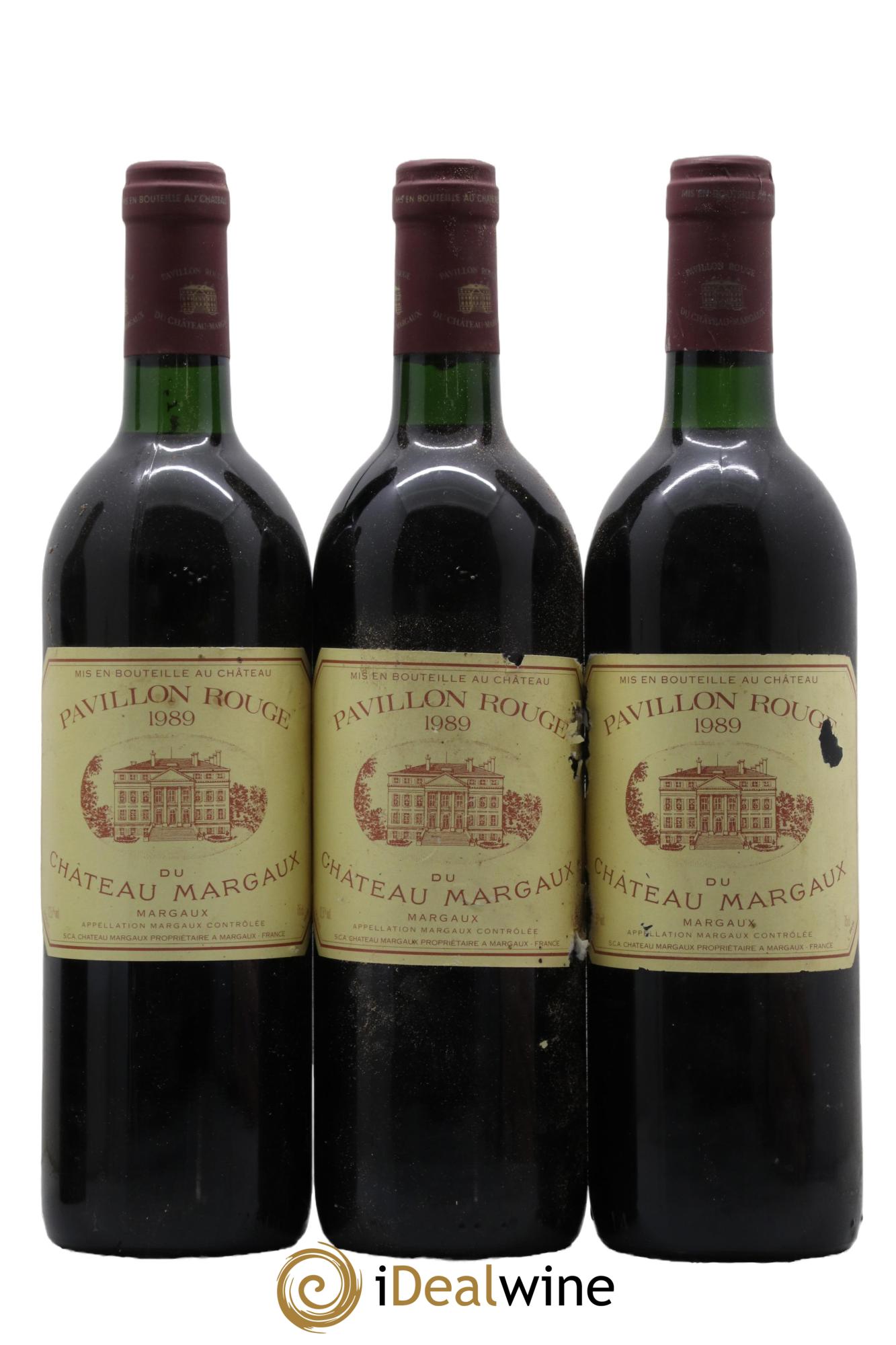 Pavillon Rouge du Château Margaux Second Vin 1989 - Lot de 3 bouteilles - 0