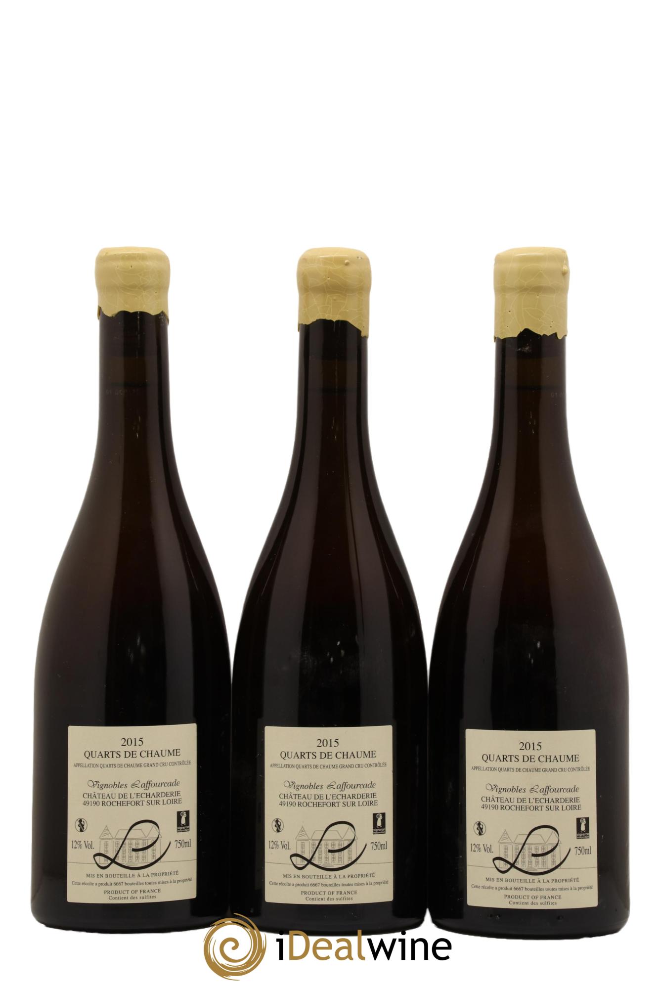 Quarts de Chaume Clos Paradis Château de l'Echarderie  2015 - Lotto di 3 bottiglie - 1