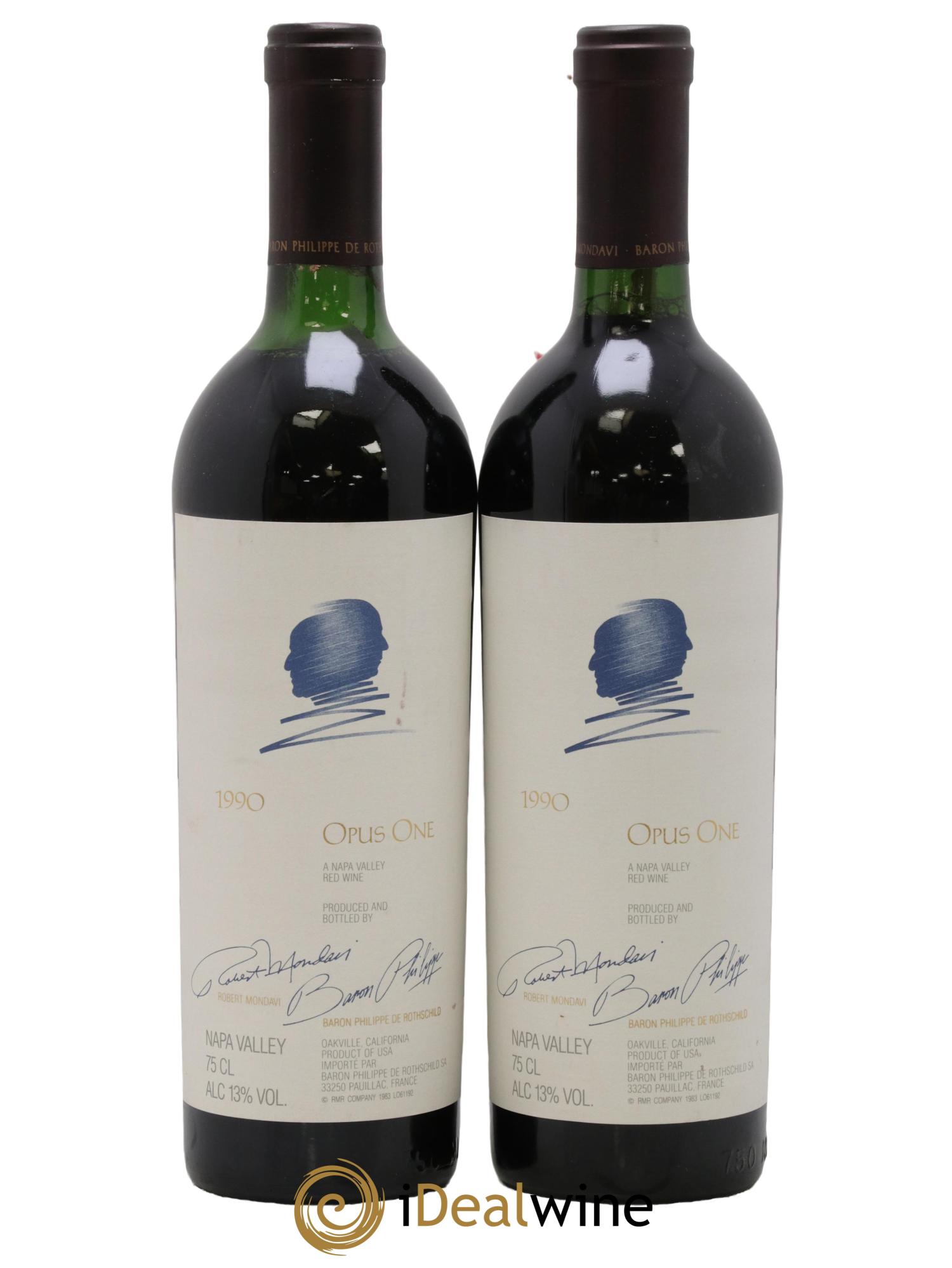 Napa Valley Opus One Robert Mondavi 1990 - Posten von 2 Flaschen - 0
