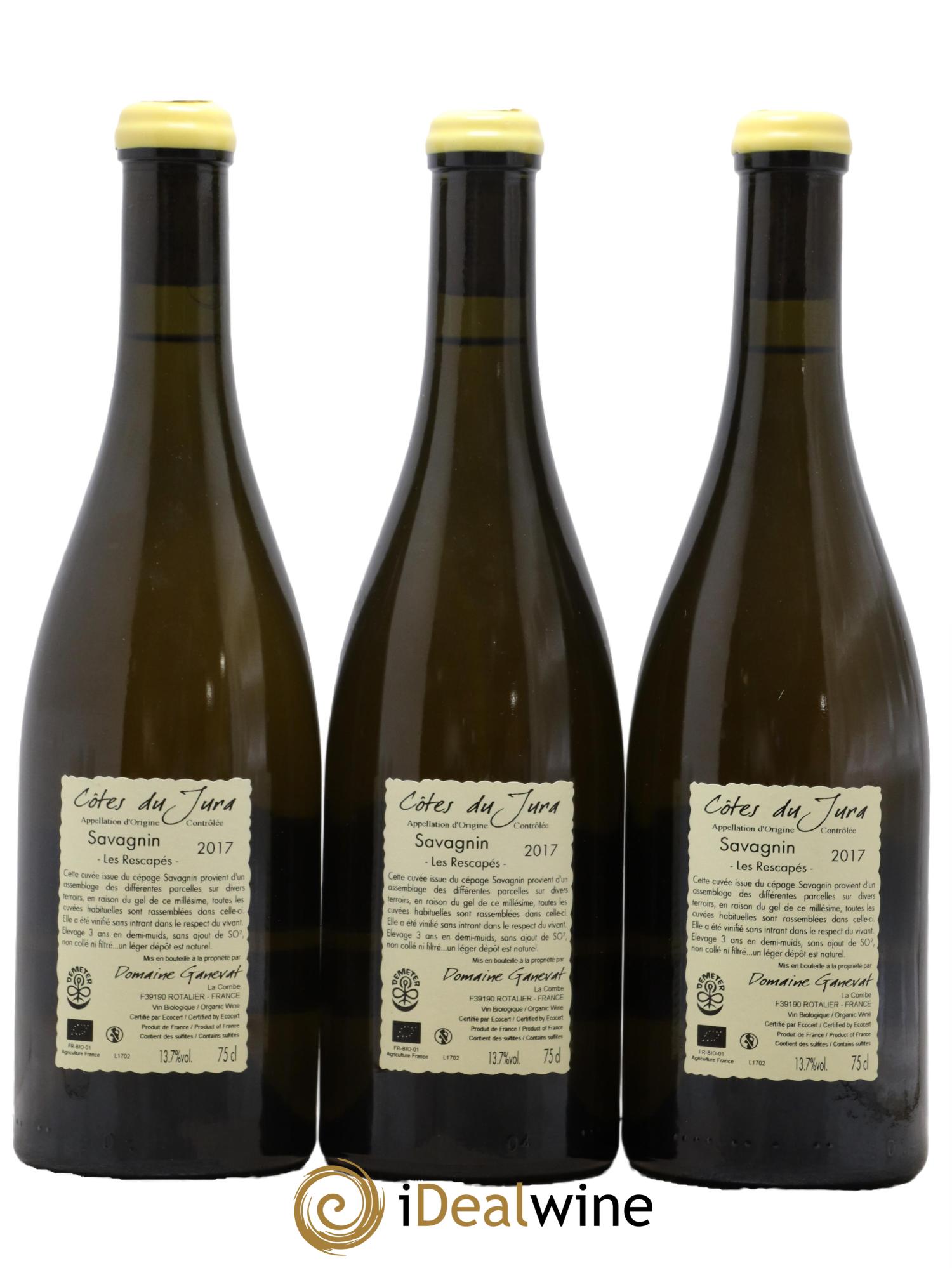 Côtes du Jura Savagnin Les Rescapés Jean-François Ganevat (Domaine) 2017 - Posten von 3 Flaschen - 1