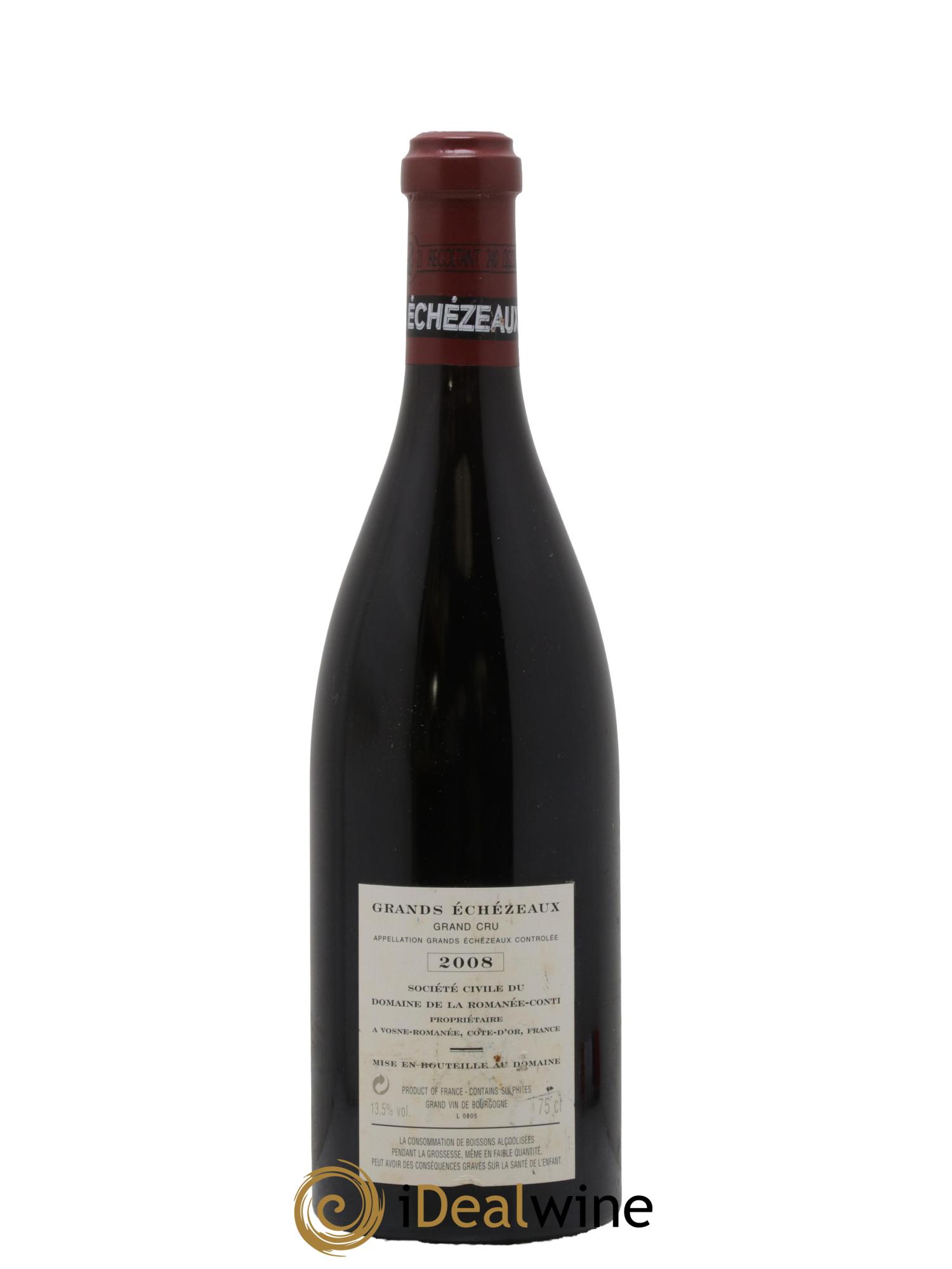 Grands-Echezeaux Grand Cru Domaine de la Romanée-Conti 2008 - Lotto di 1 bottiglia - 1
