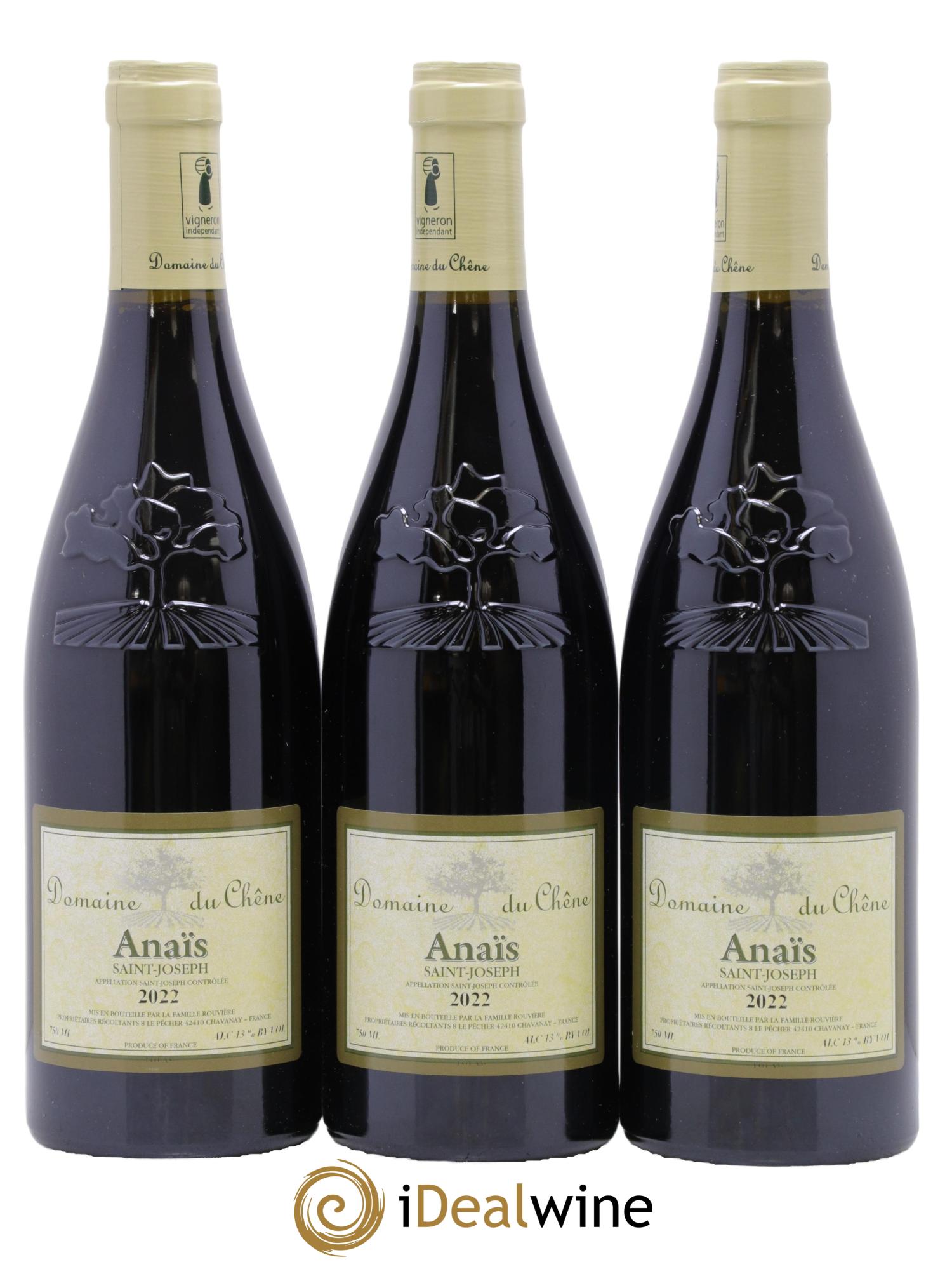 Saint-Joseph Anaïs Domaine Du Chêne 2022 - Posten von 3 Flaschen - 0