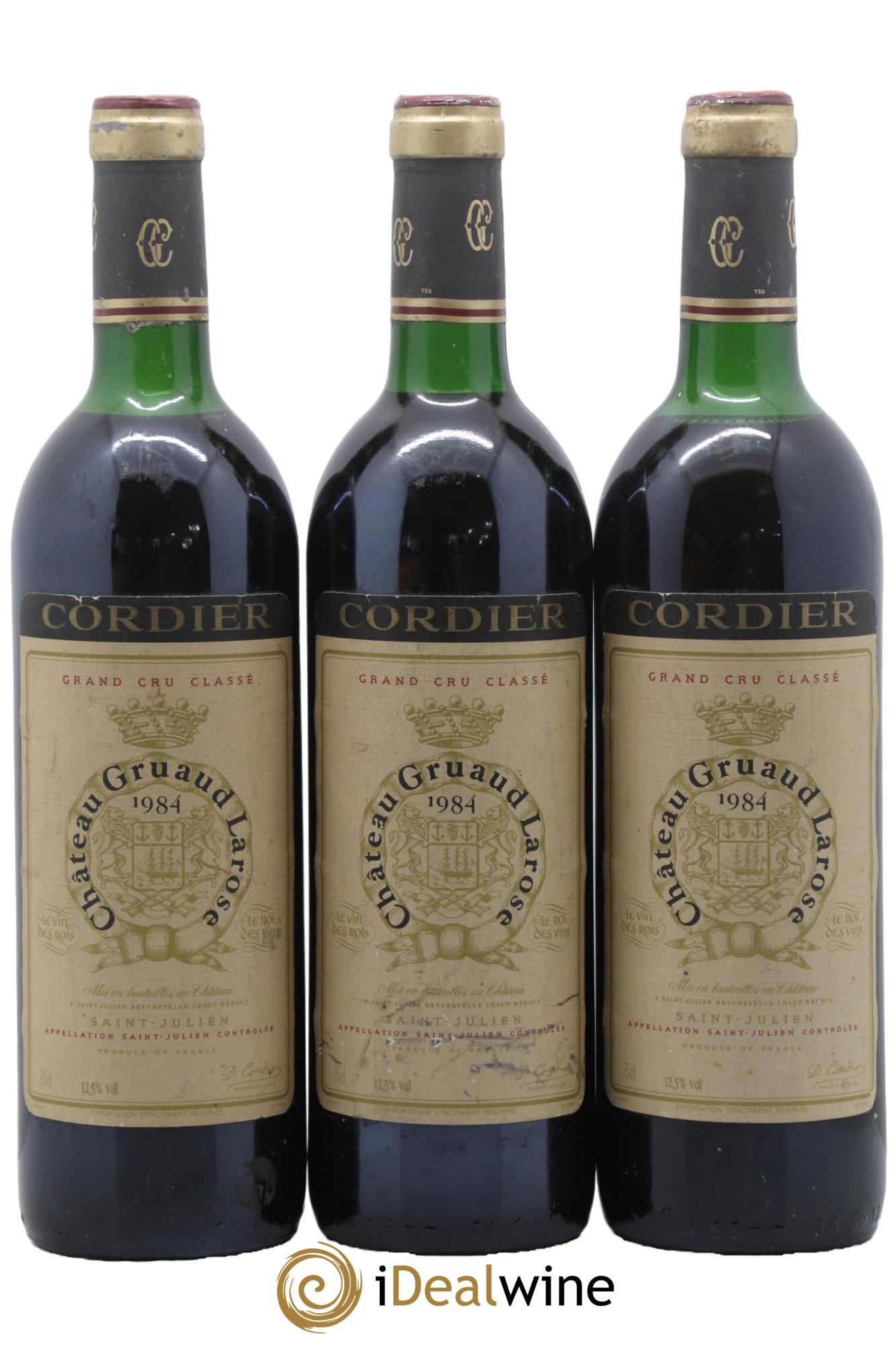 Château Gruaud Larose 2ème Grand Cru Classé 1984 - Lot de 3 bouteilles - 0