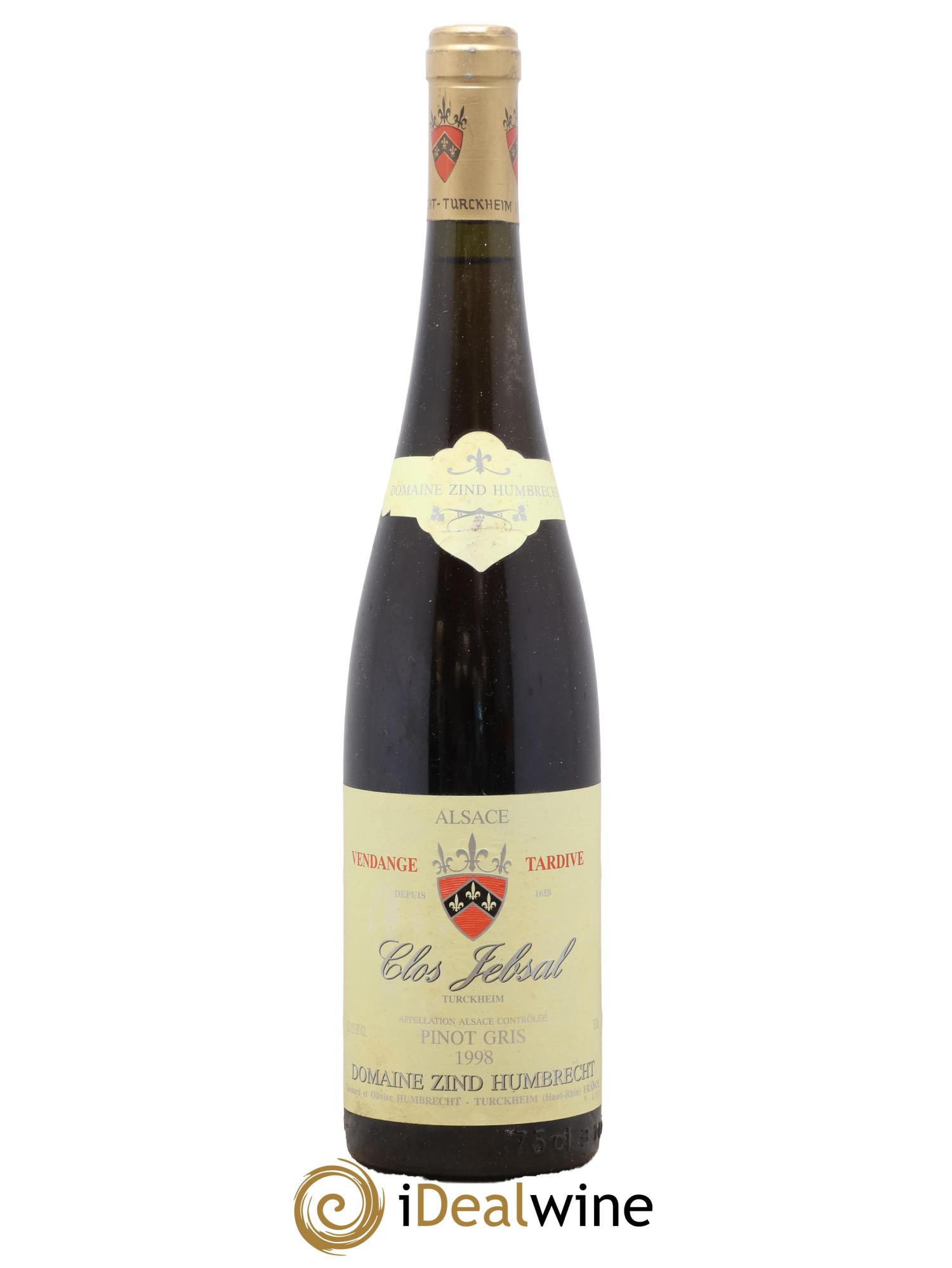 Alsace Pinot Gris Clos Jebsal Vendanges Tardives Zind-Humbrecht (Domaine) 1998 - Posten von 1 Flasche - 0