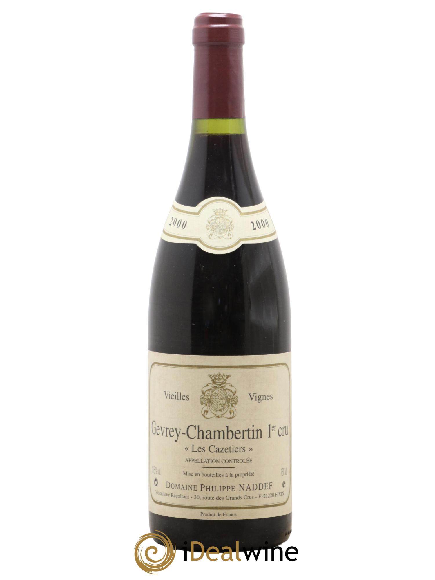Gevrey-Chambertin 1er Cru Les Cazetiers Vieilles Vignes Domaine Philippe Naddef 2000 - Lot of 1 bottle - 0