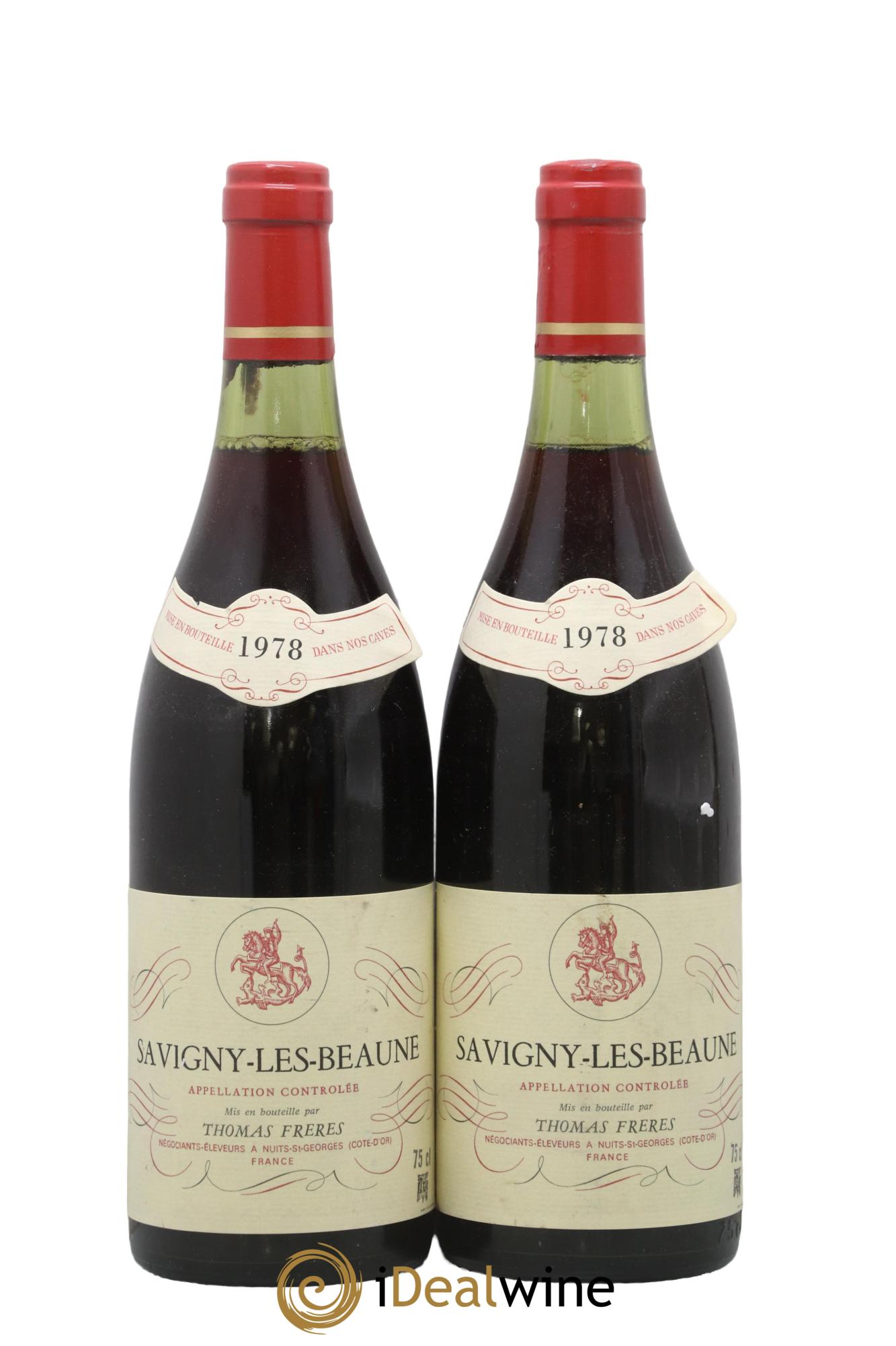 Savigny-lès-Beaune Thomas Frères 1978 - Lot de 2 bouteilles - 0