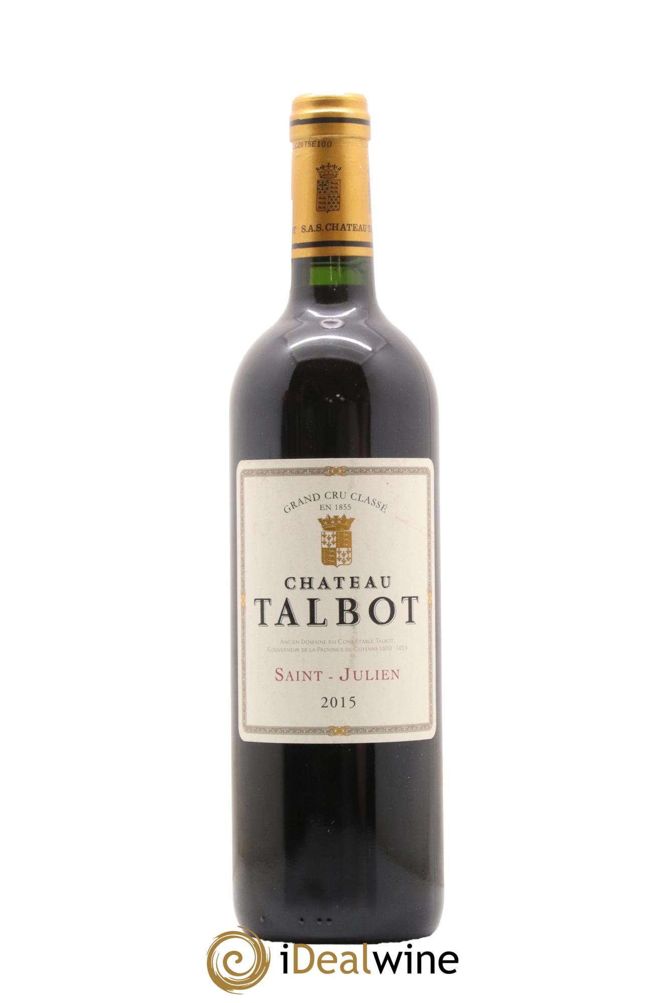Château Talbot 4ème Grand Cru Classé 2015 - Lot de 1 bouteille - 0