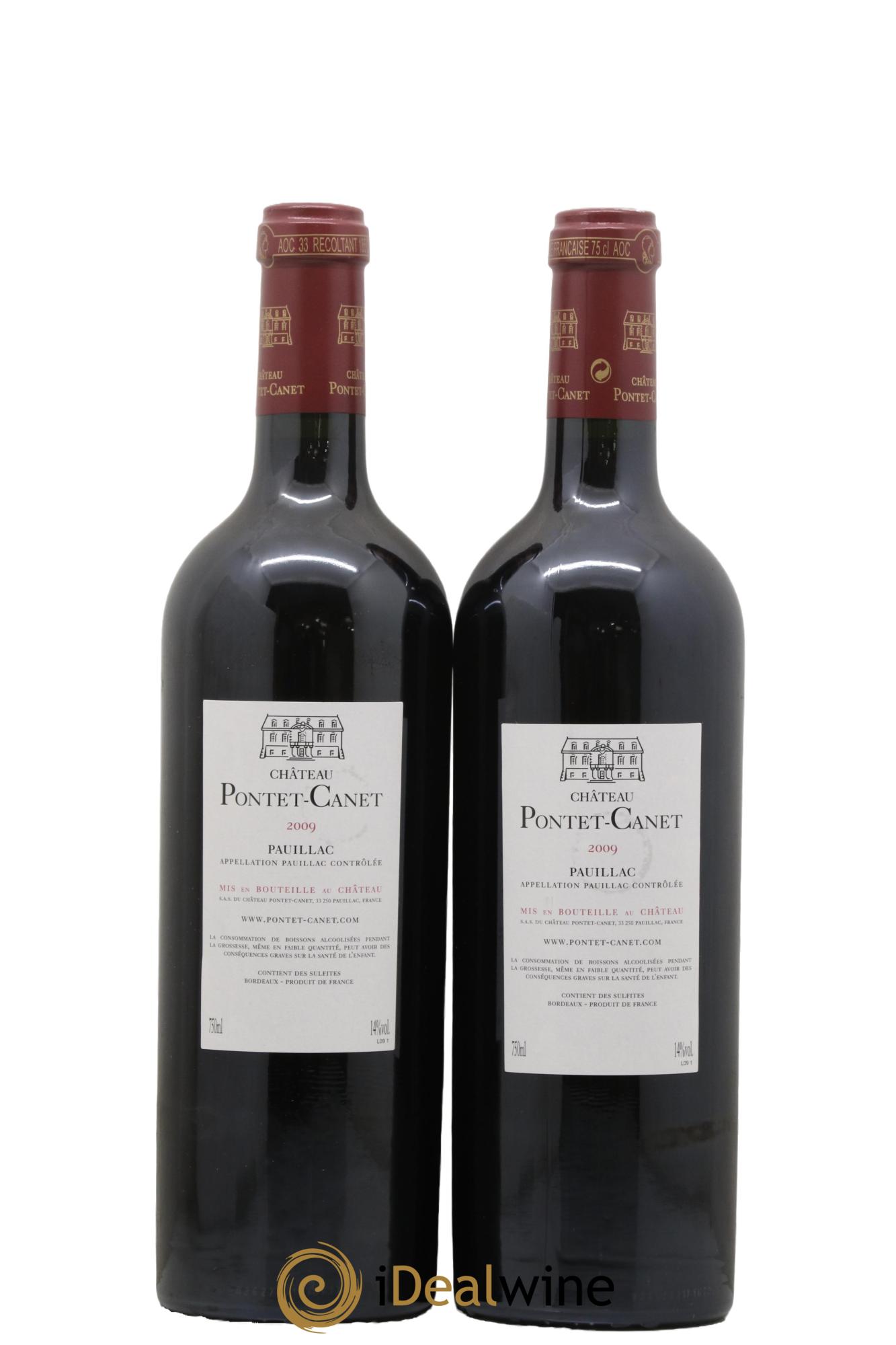 Château Pontet Canet 5ème Grand Cru Classé 2009 - Lot de 2 bouteilles - 1