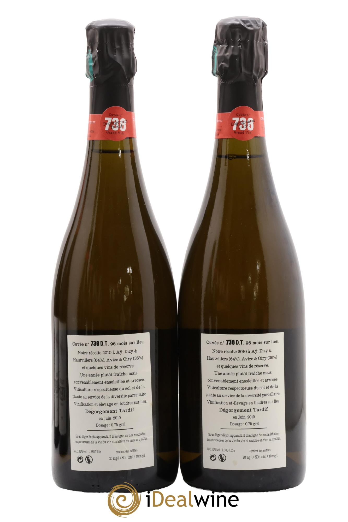 Cuvée 738 Dégorgement Tardif Extra-Brut Jacquesson - Posten von 2 Flaschen - 1