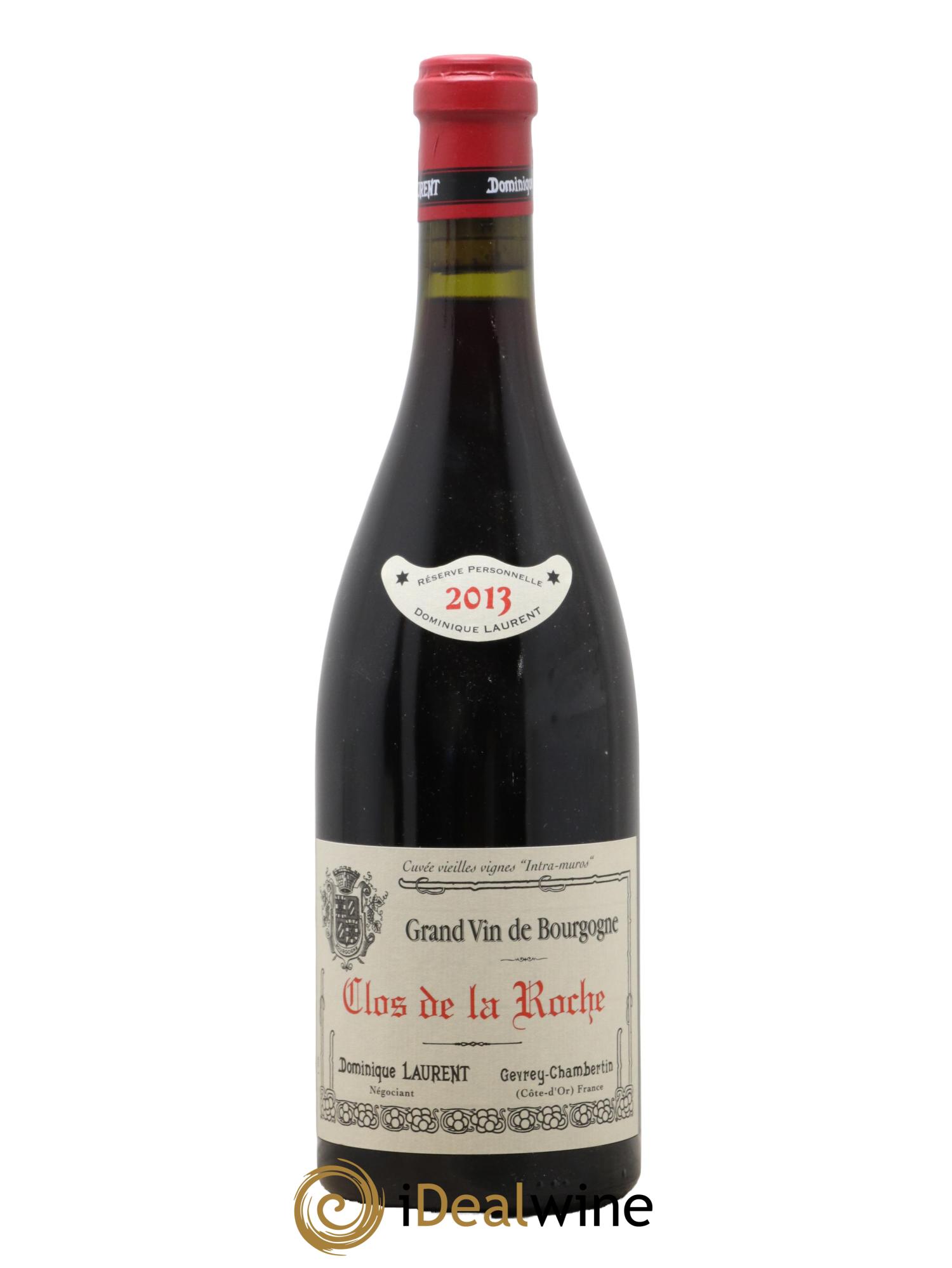 Clos de la Roche Grand Cru Vieilles vignes Intra-muros Dominique Laurent 2013 - Lot de 1 bouteille - 0