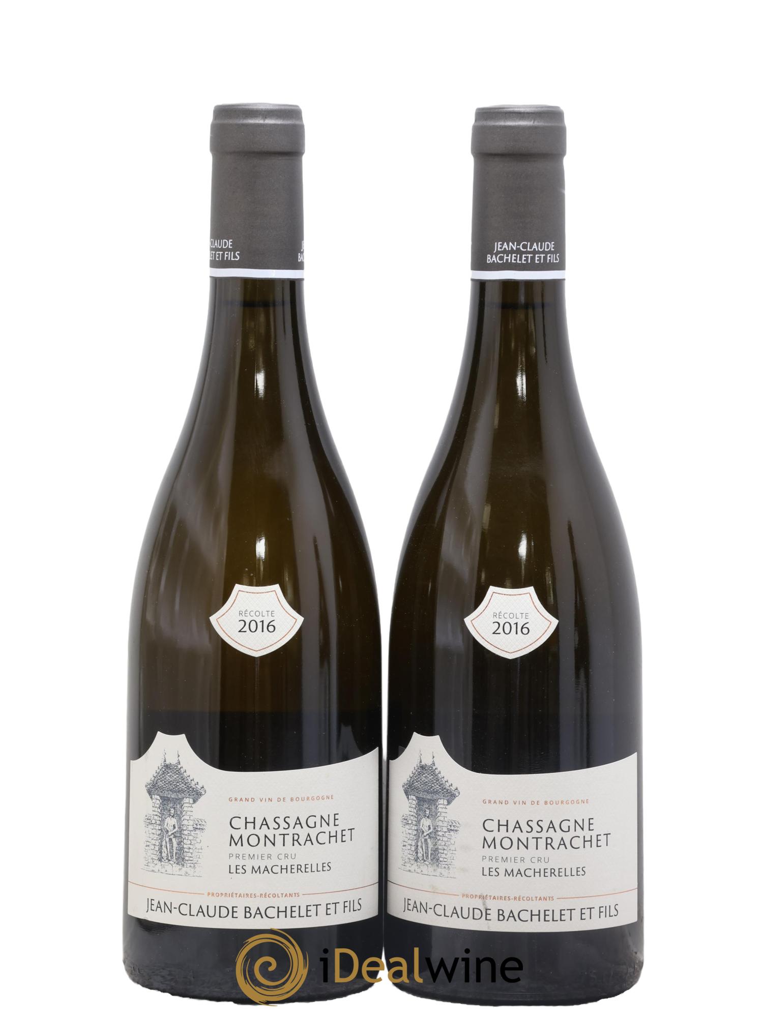 Chassagne-Montrachet 1er Cru Les Macherelles Jean-Claude Bachelet (Domaine) 2016 - Lotto di 2 bottiglie - 0
