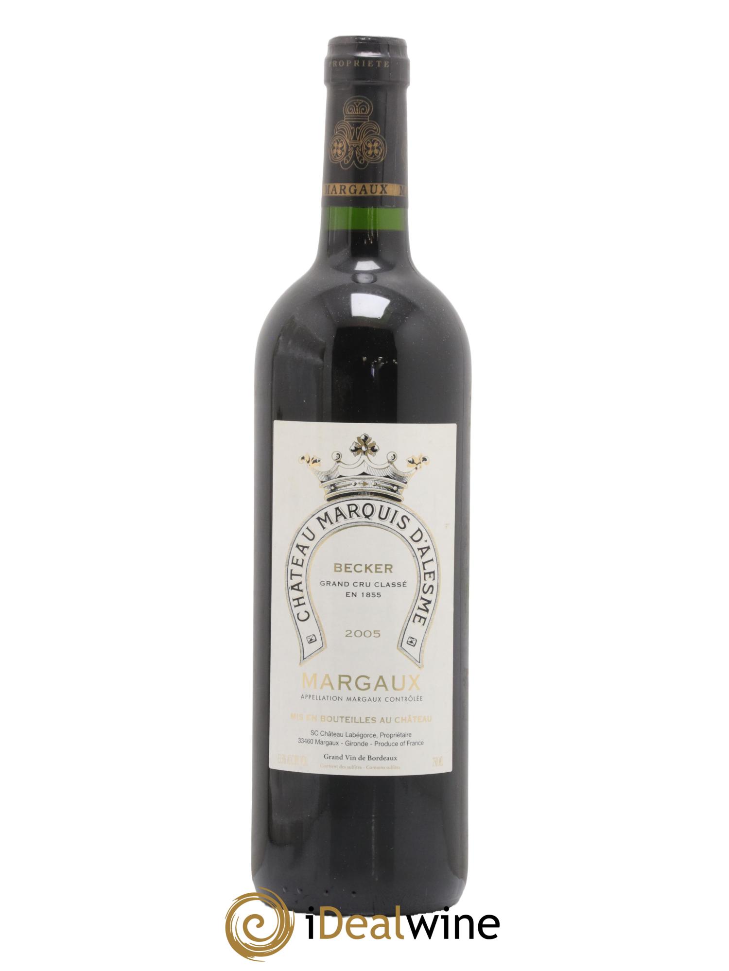 Château Marquis d'Alesme 2005 - Lot de 1 bouteille - 0