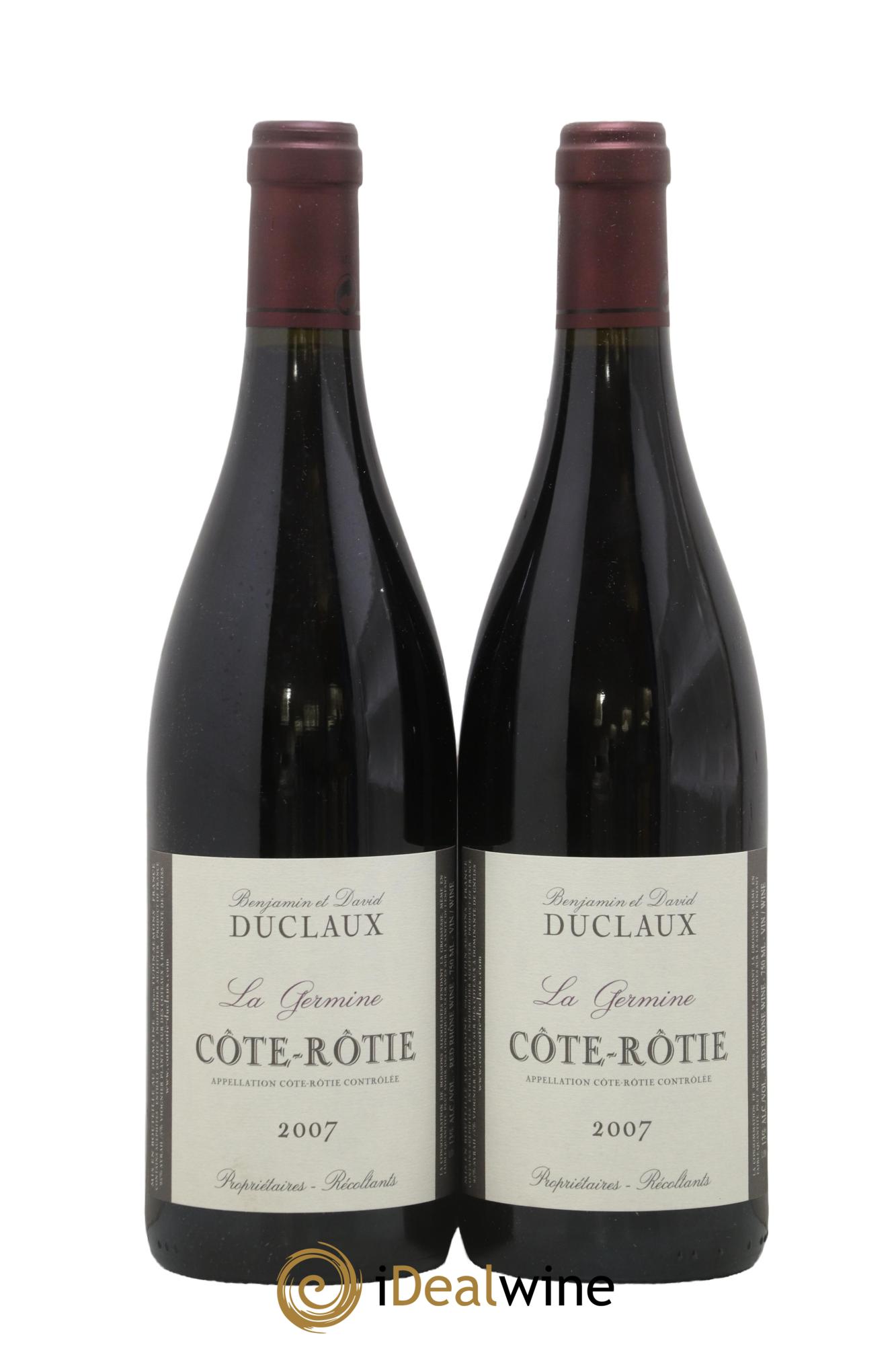 Côte-Rôtie La Germine Domaine Duclaux 2007 - Lot de 2 bouteilles - 0