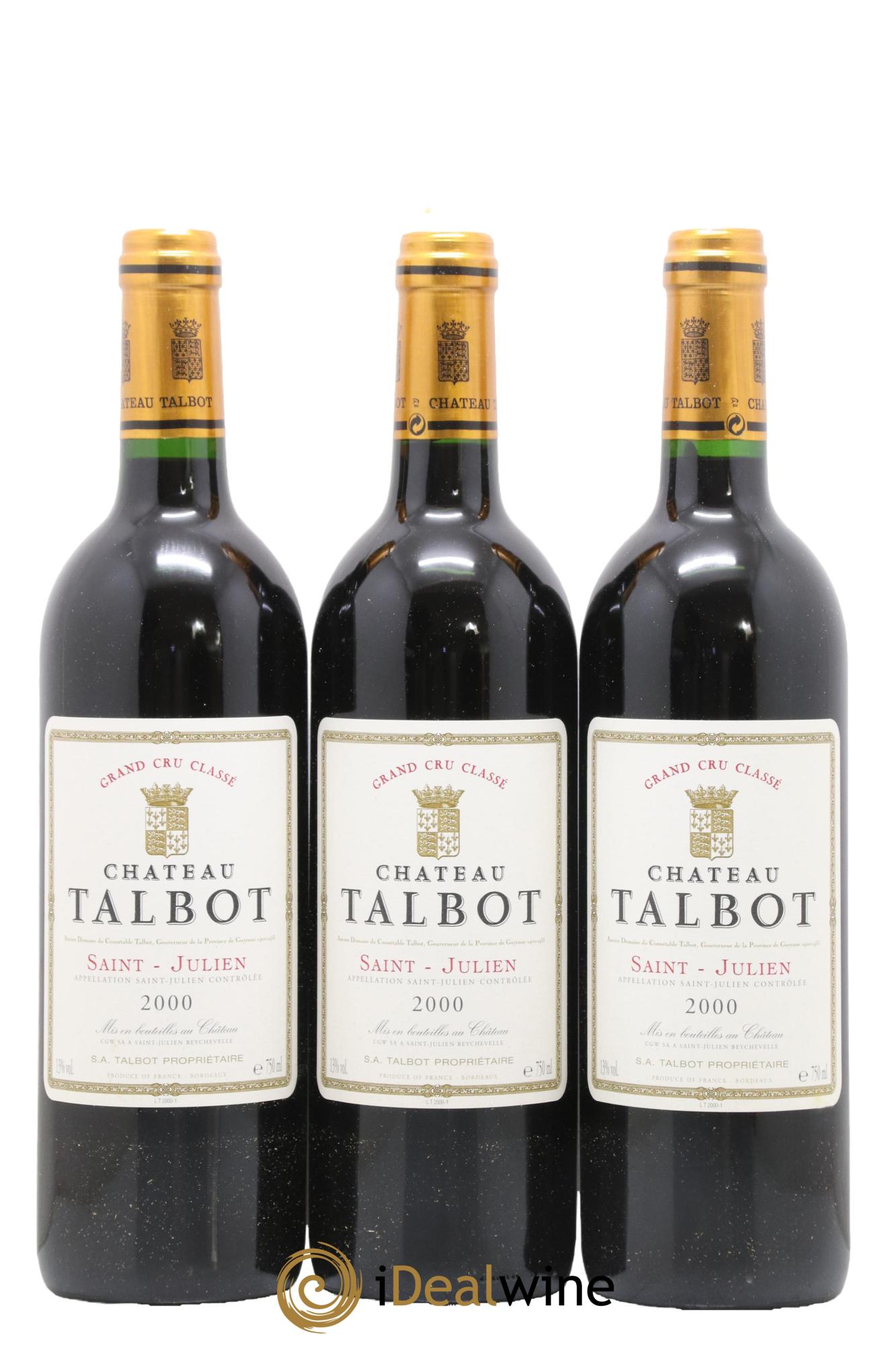 Château Talbot 4ème Grand Cru Classé 2000 - Lot de 12 bouteilles - 4