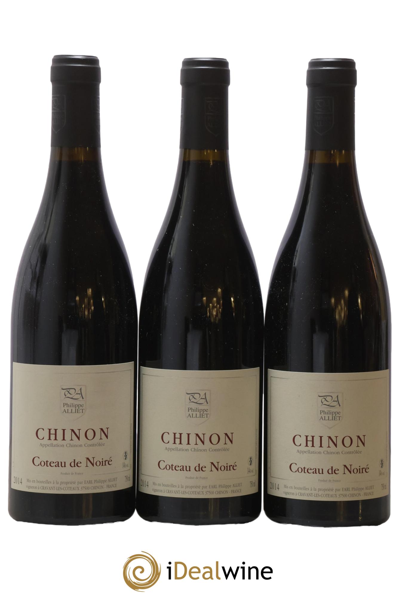 Chinon Coteau de Noiré Philippe Alliet 2014 - Lot de 3 bouteilles - 0
