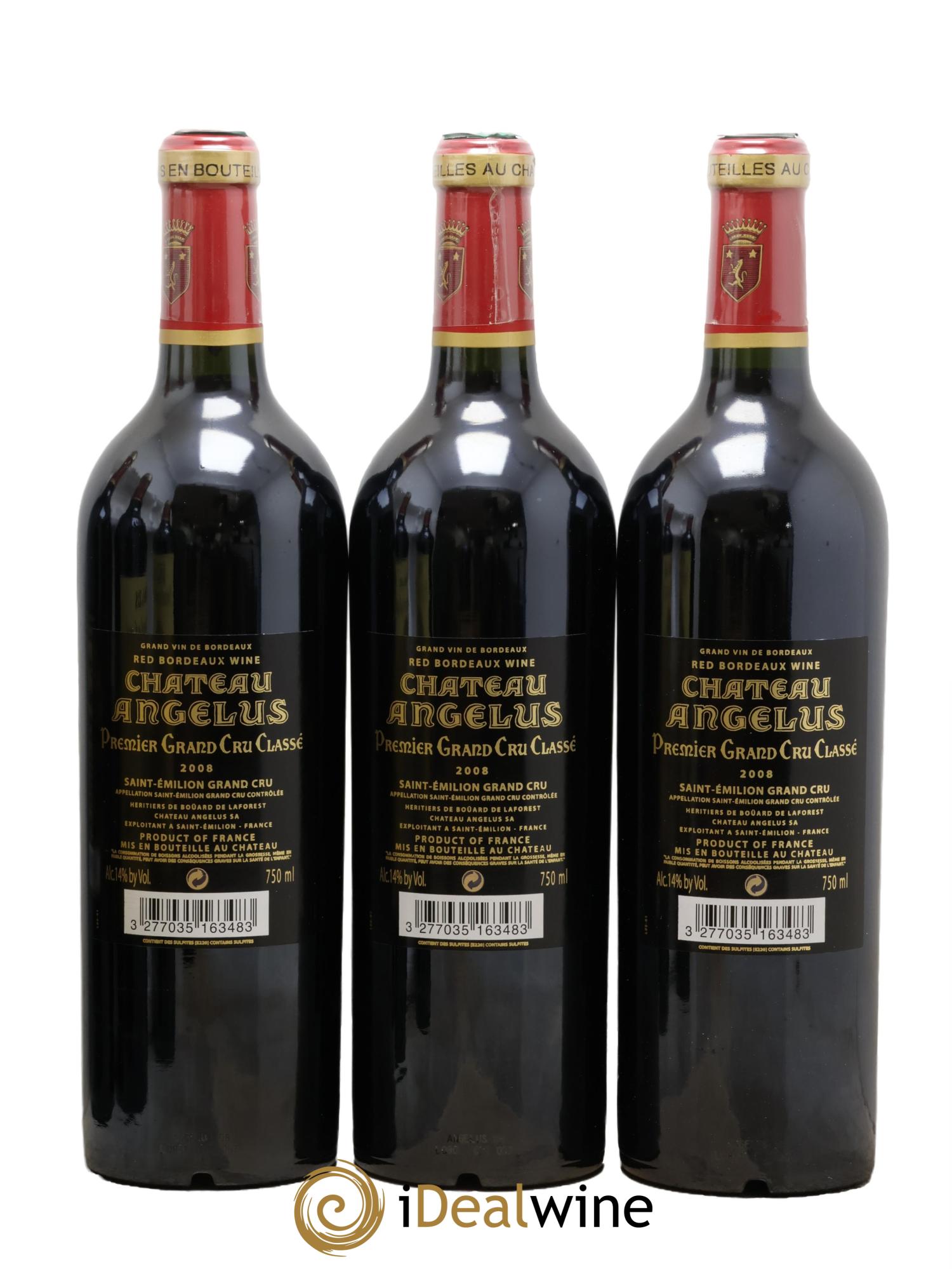 Château Angélus 1er Grand Cru Classé A 2008 - Lot of 6 bottles - 4