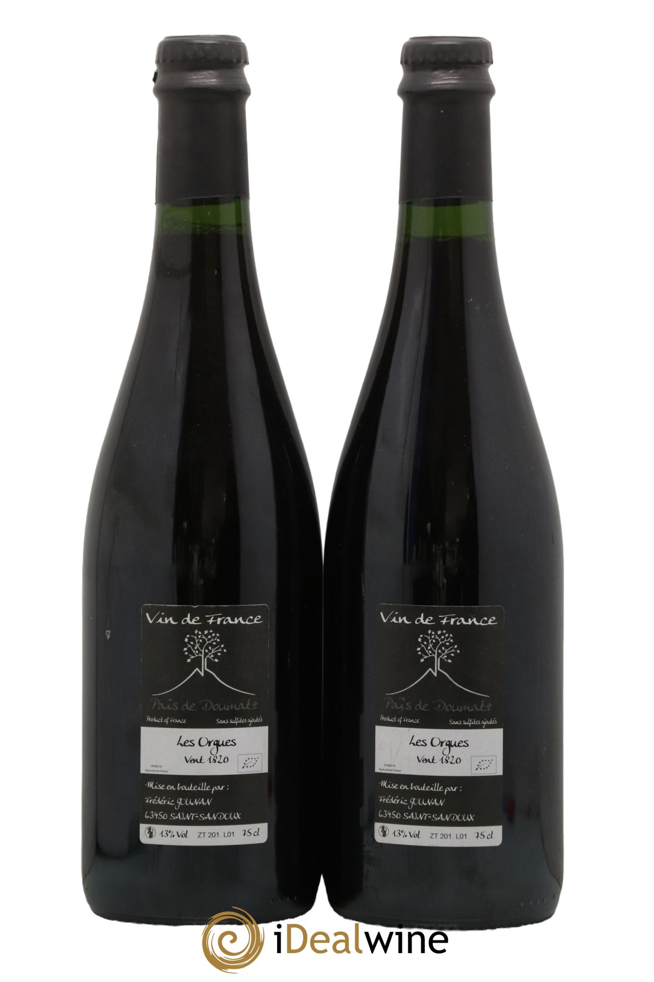 Vin de France Les Orgues Vignoble de l'Arbre Blanc 2018 - Lot de 2 bouteilles - 1