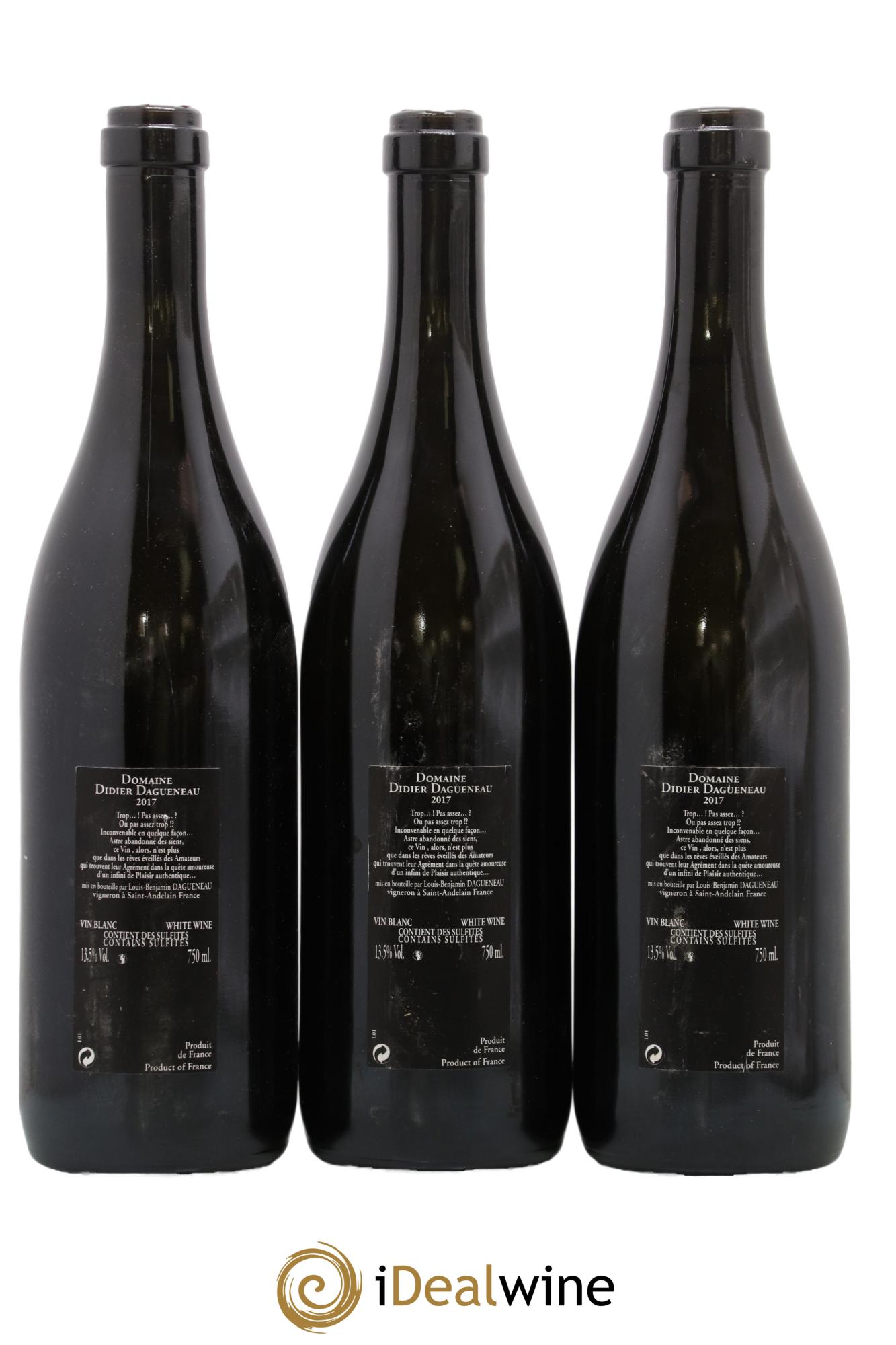 Vin de France (anciennement Pouilly-Fumé) Silex Dagueneau (Domaine Didier - Louis-Benjamin) 2017 - Lot de 3 bouteilles - 1