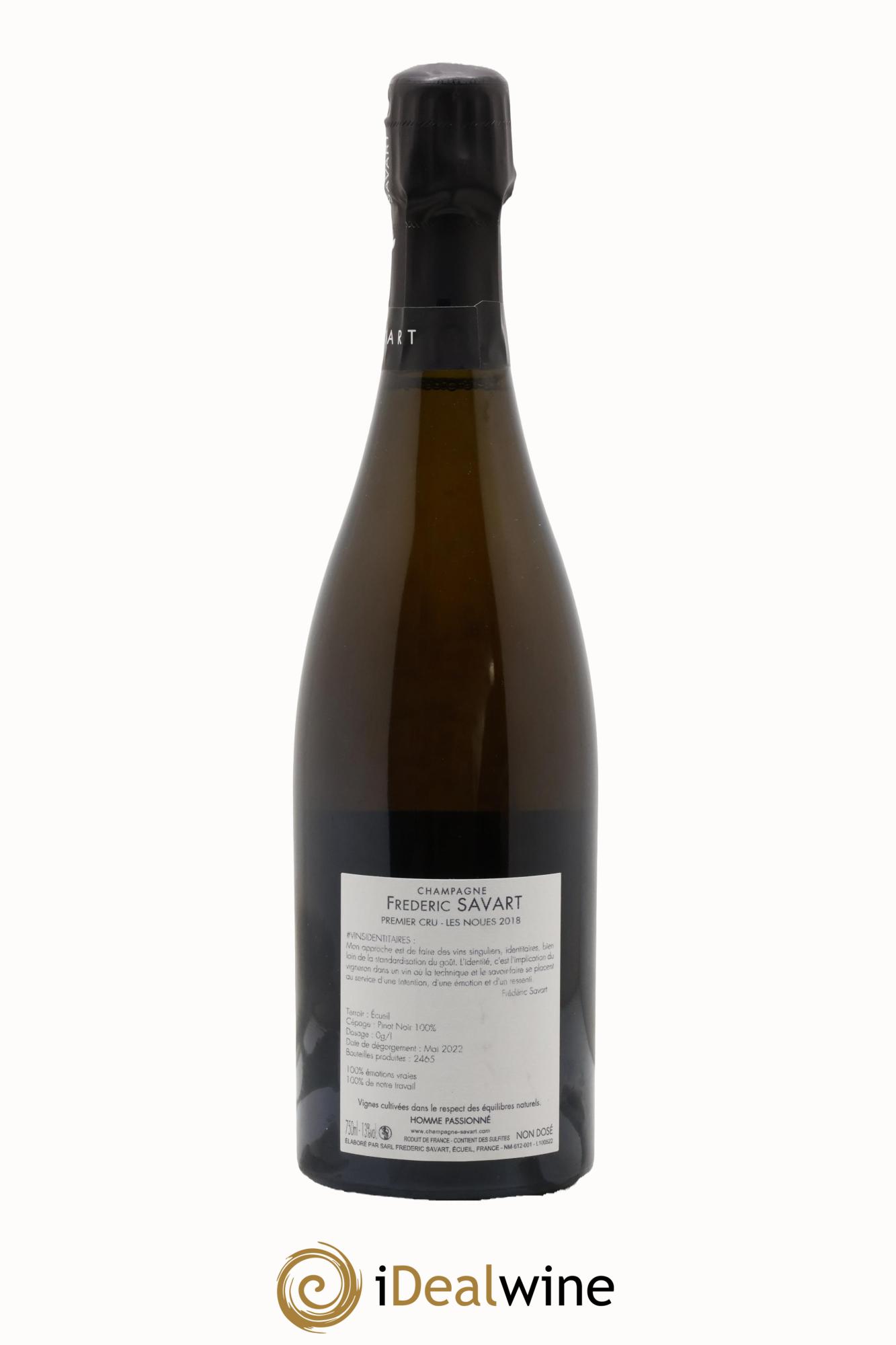 Les Noues 1er Cru Extra-Brut Savart 2018 - Lot de 1 bouteille - 1