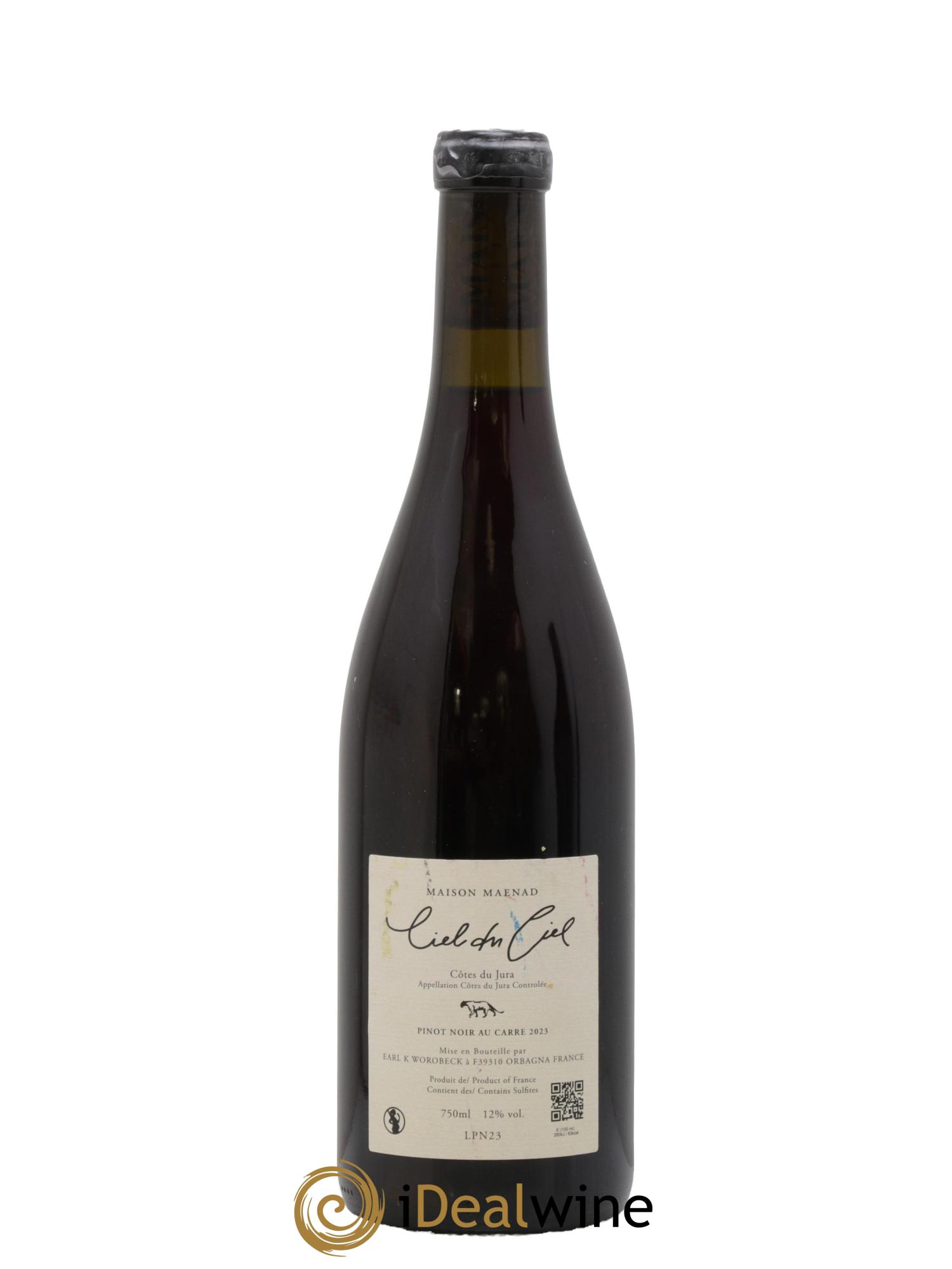 Côtes du Jura Pinot Noir au carré Ciel du Ciel Katie Worobeck Maison Maenad 2023 - Lot de 1 bouteille - 1