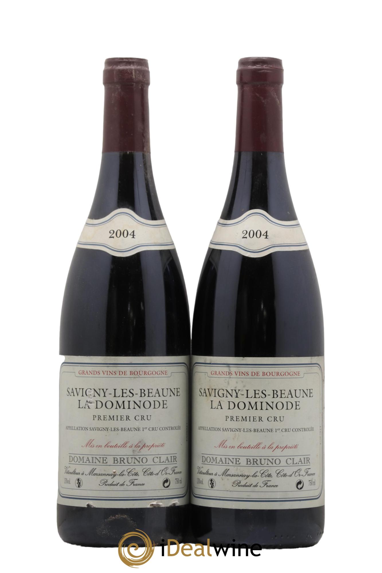 Savigny-lès-Beaune 1er Cru La Dominode Bruno Clair (Domaine) 2004 - Lot de 2 bouteilles - 0