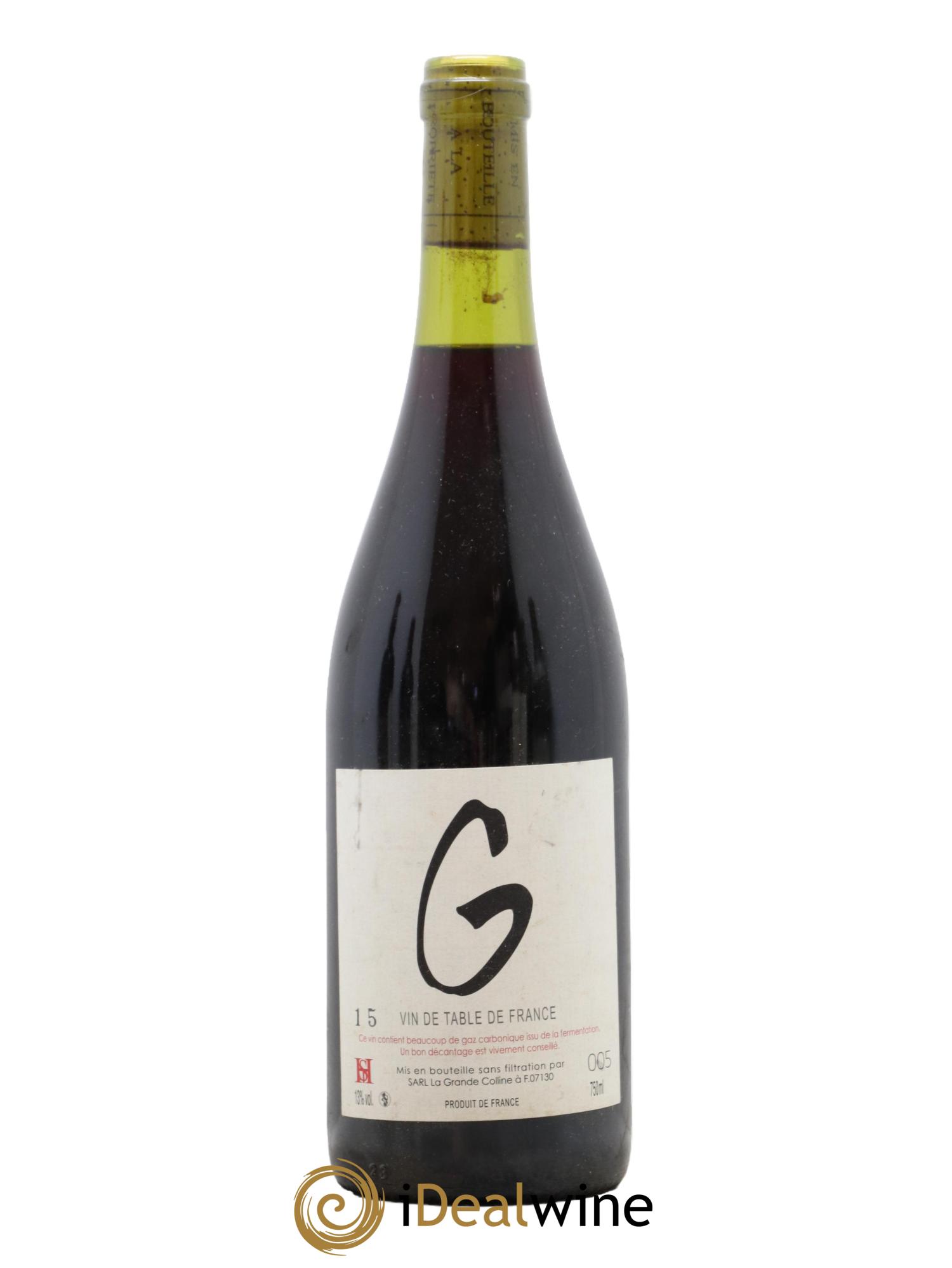 Vin de France Cuvée G Hirotake Ooka - Domaine La Grande Colline 2015 - Lot de 1 bouteille - 0