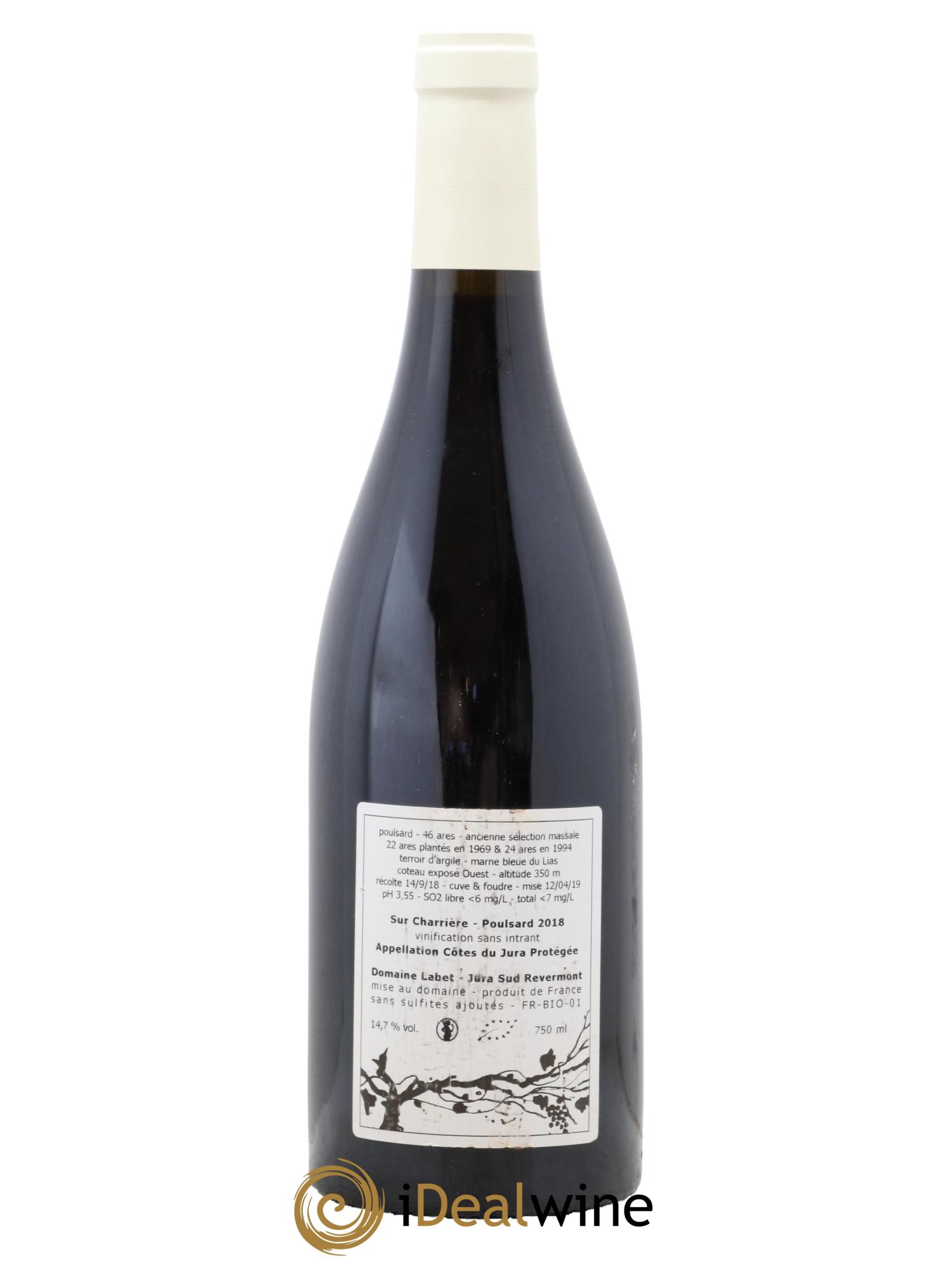 Côtes du Jura Poulsard Sur Charrière Romain - Julien - Charline Labet 2018 - Lot de 1 bouteille - 1