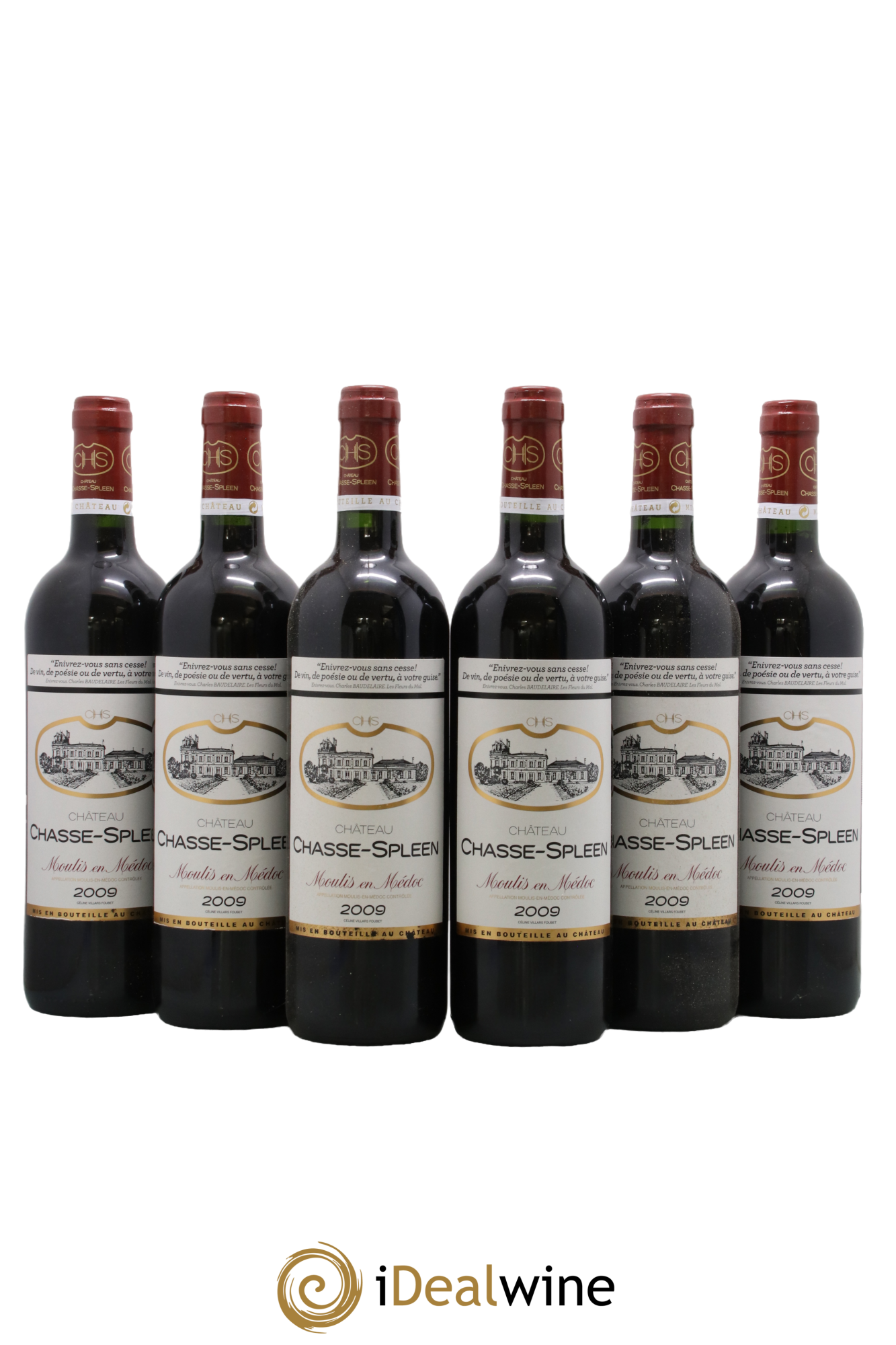 Château Chasse Spleen 2009 - Lot of 6 bottles - 0