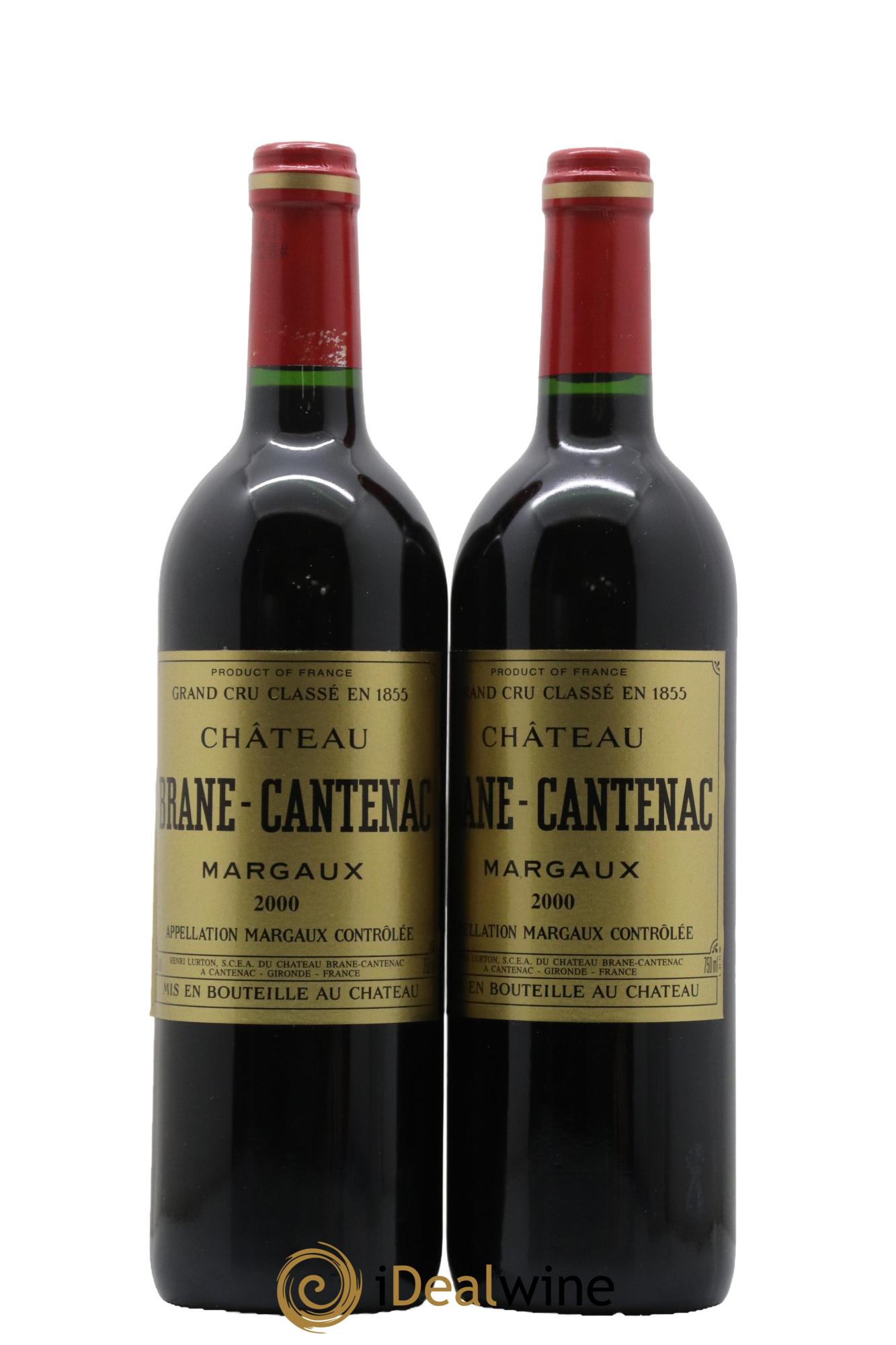 Château Brane Cantenac 2ème Grand Cru Classé 2000 - Lot de 2 bouteilles - 0